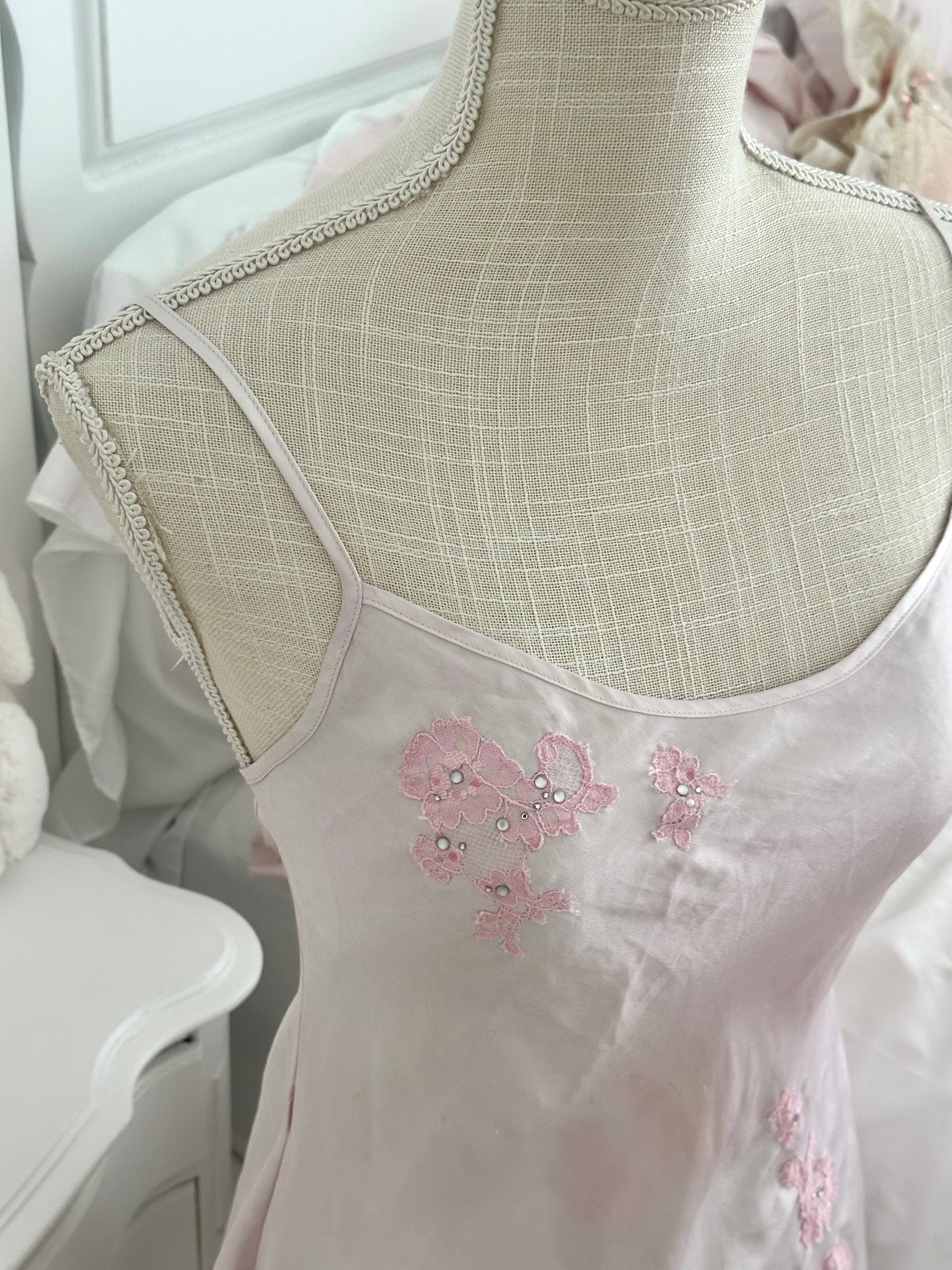 Vintage 2004 Victoria’s Secret Pink Satin Slip Dress Size: S