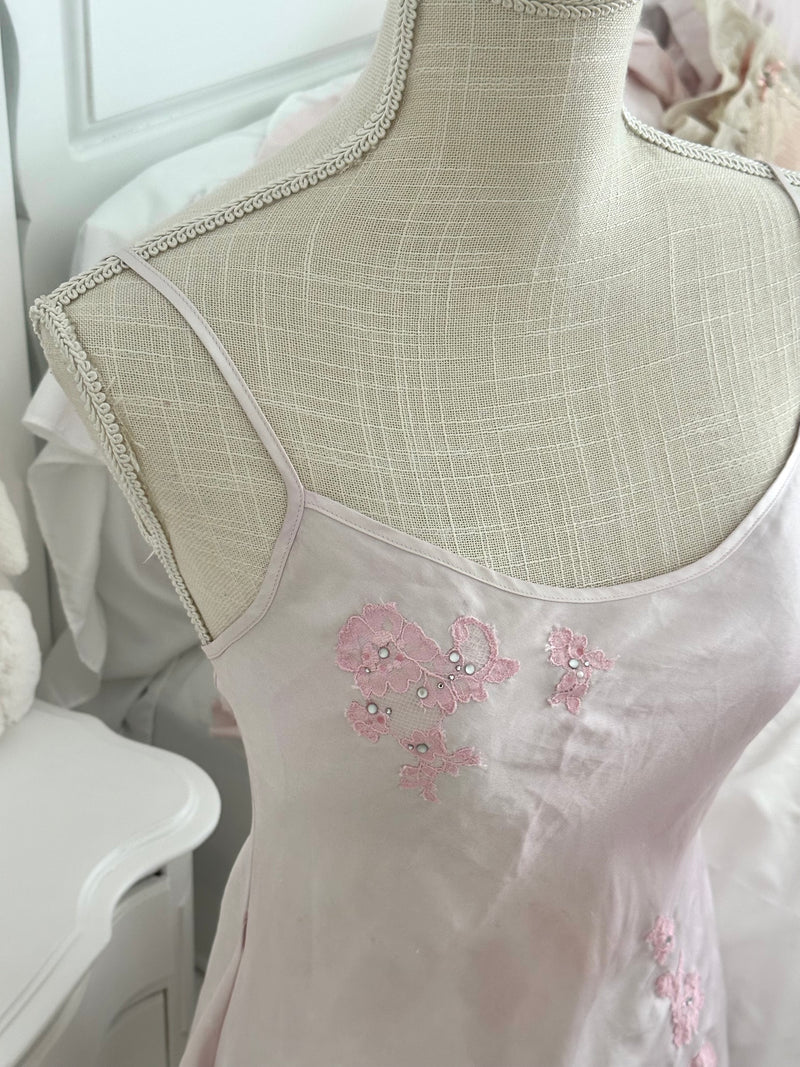 Vintage 2004 Victoria’s Secret Pink Satin Slip Dress Size: S