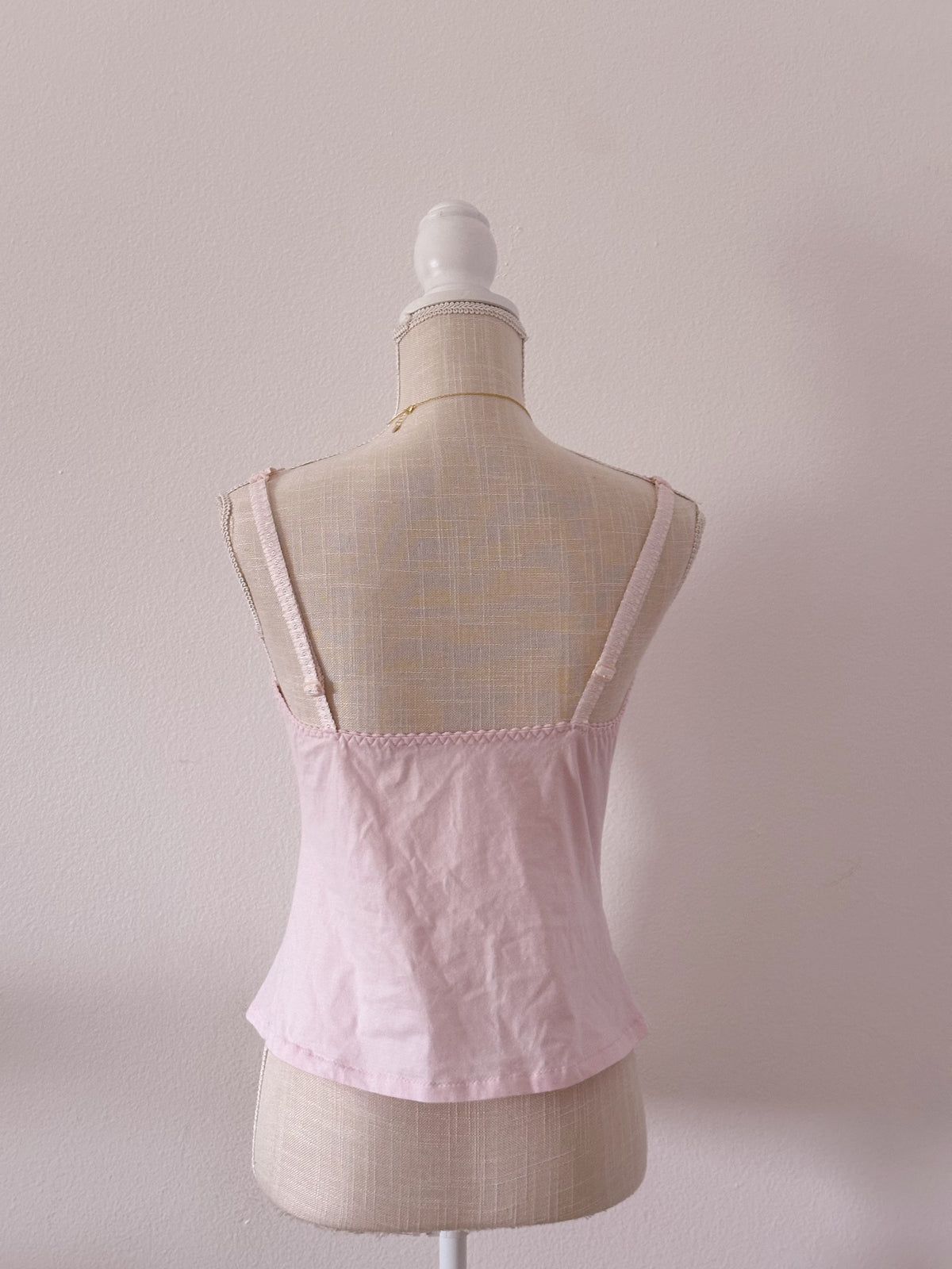Vintage 1970s pink camisole bustier top