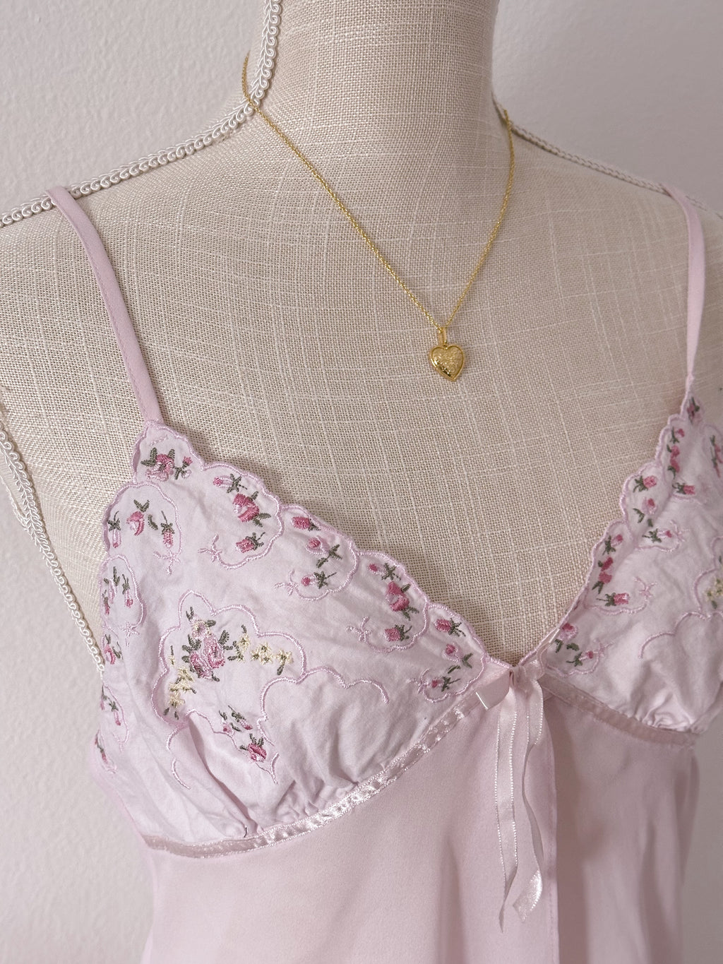 Vintage Shabby chic open front butterfly cami