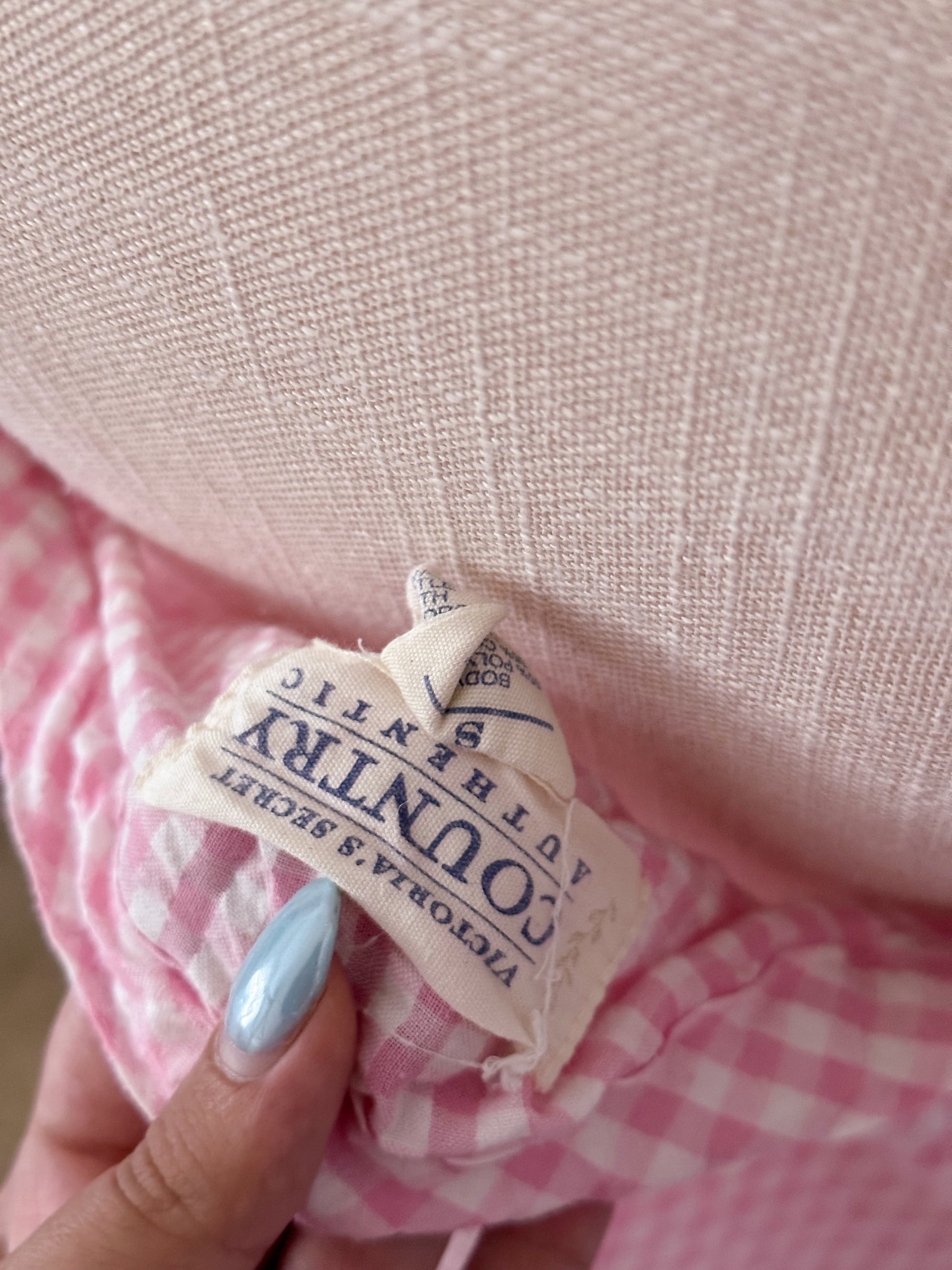 Vintage Victoria's Secret gingham babydoll slip dress size: S