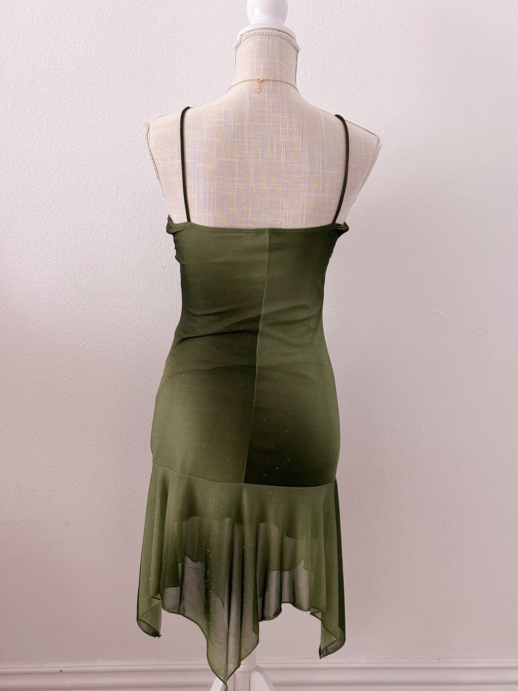 Vintage viral sparkly green formal dress size: S