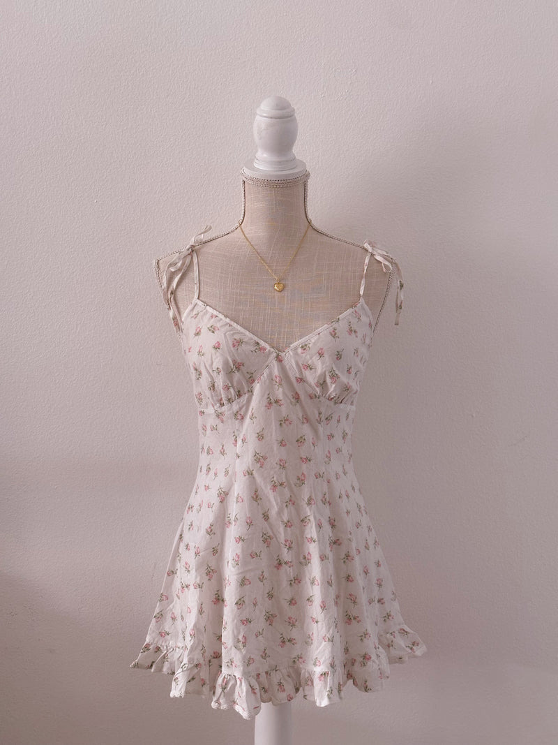 Vintage Victoria's Secret Shabby Chic white floral babydoll dress size: S