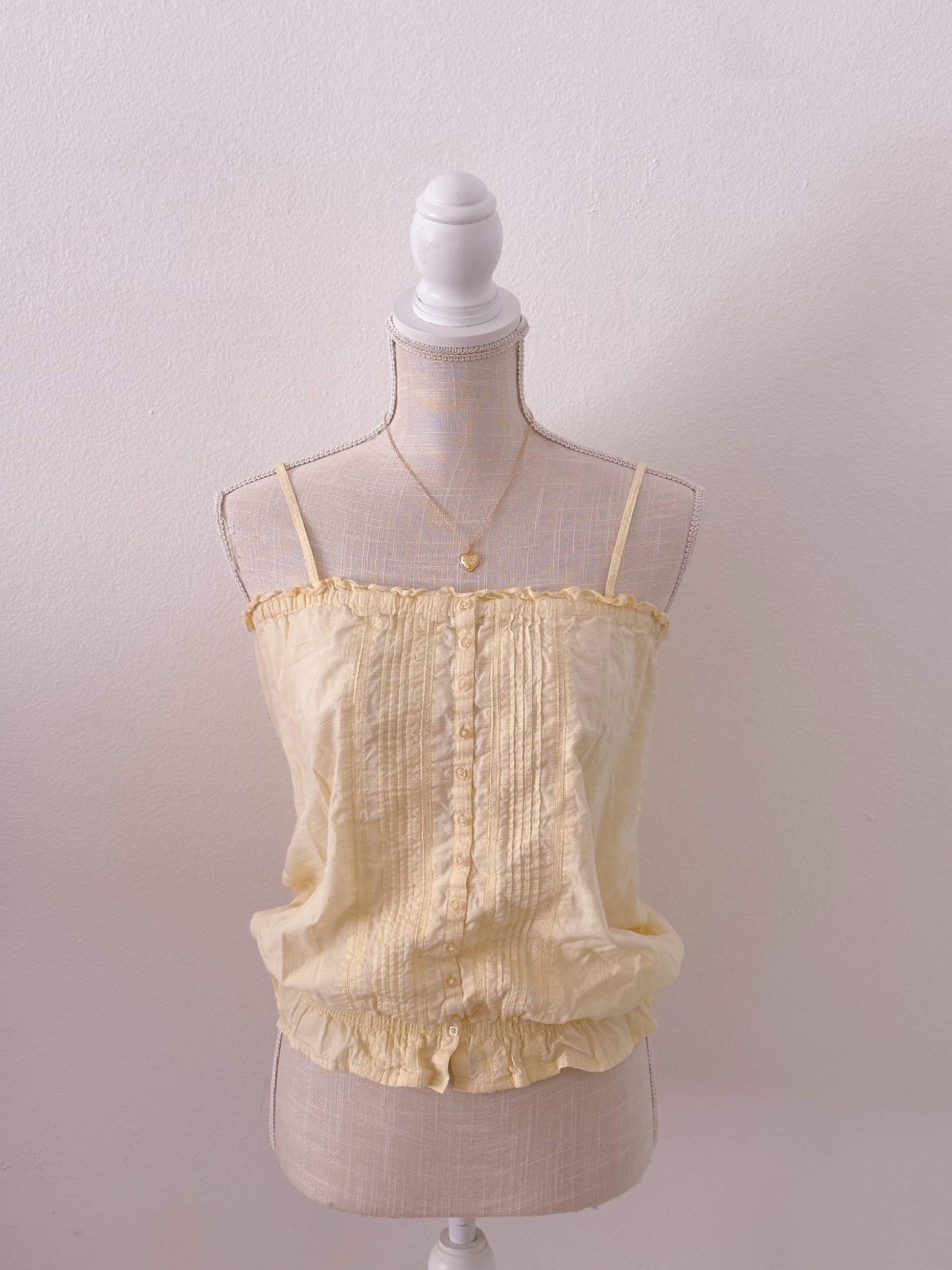 Vintage aeropostale yellow babydoll top size: M