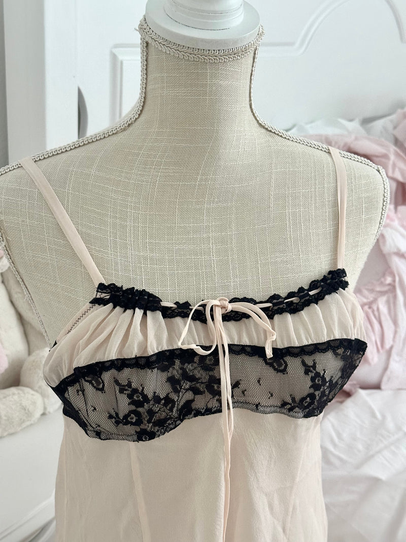 Vintage 2002 Victoria’s Secret Silk Chemise & Thong Set Size: L