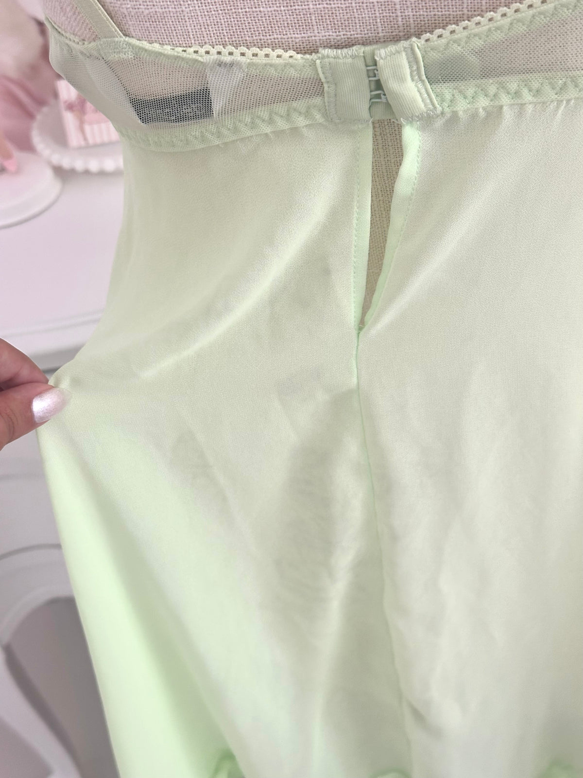 Vintage 2000s Delicates Green Fairy Babydoll Dress Size: L