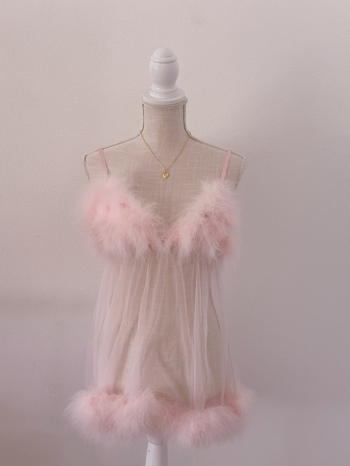 Vintage Fredrick's of Hollywood fembot pink lingerie babydoll size: one size