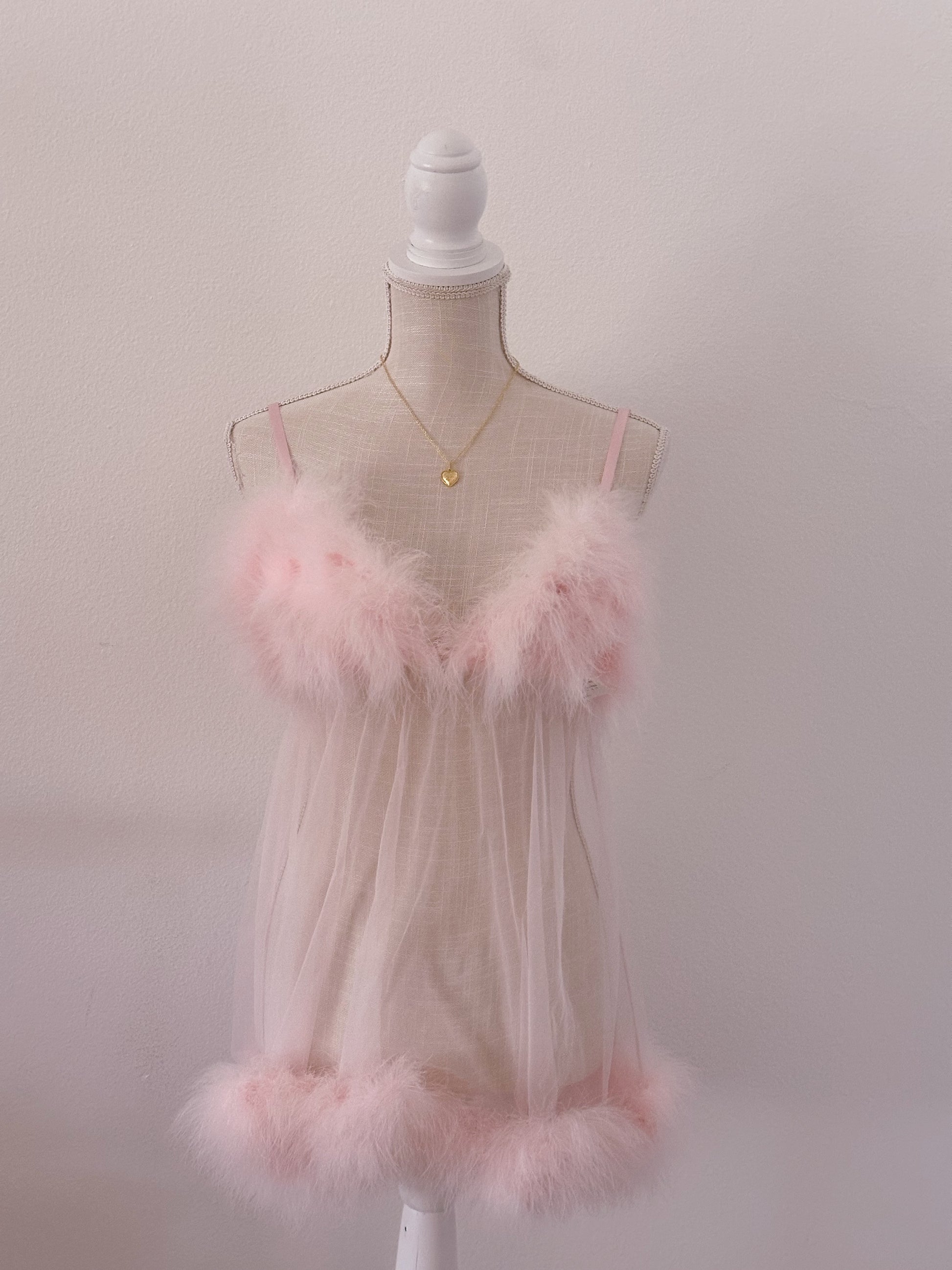 Vintage Fredrick's of Hollywood fembot pink lingerie babydoll size: one size