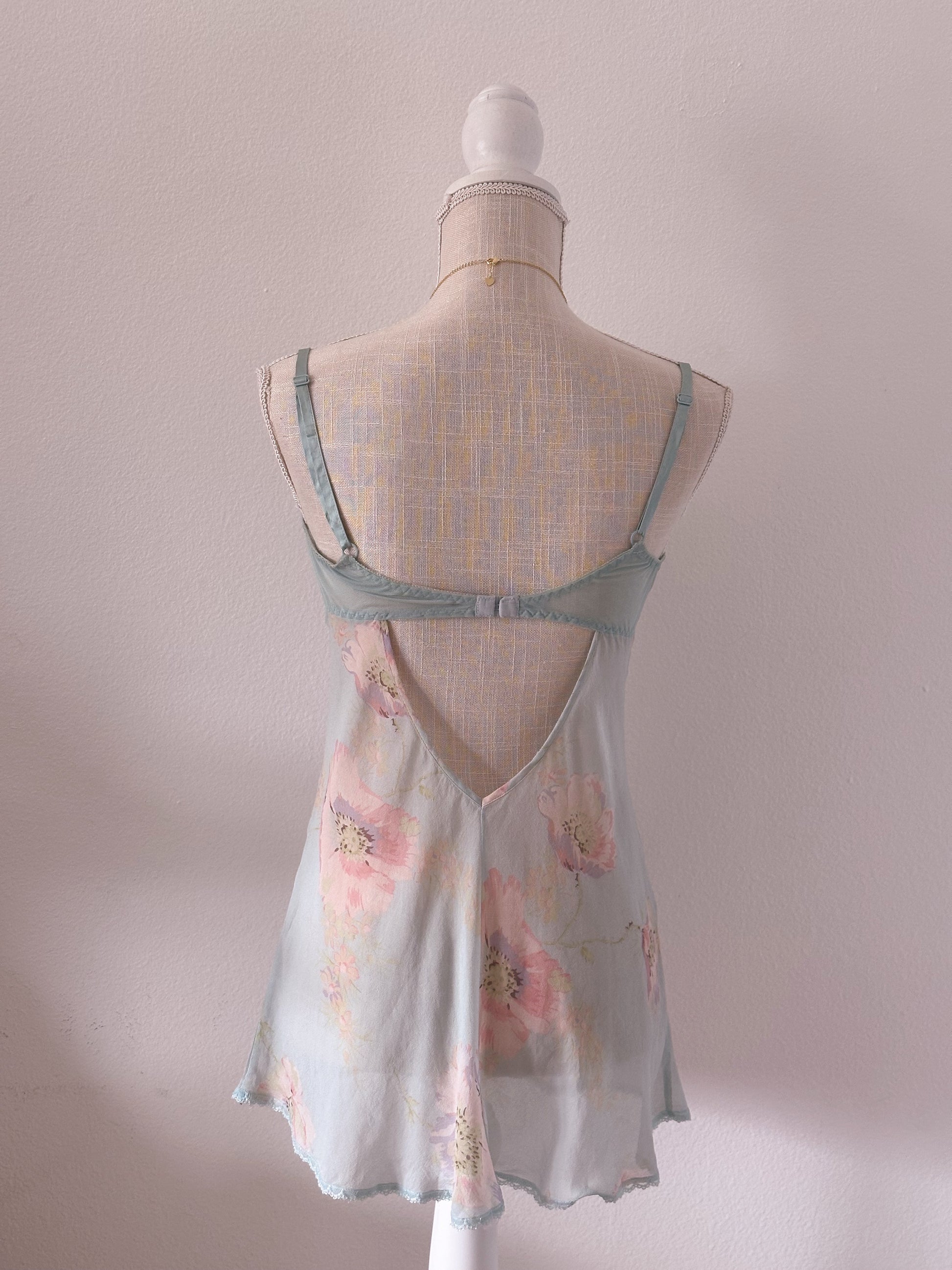 Vintage Victoria's Secret floral Chemise silk slip dress size: M