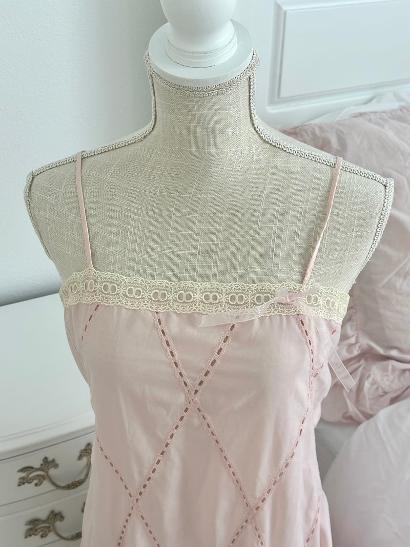 Vintage 2005 Victoria’s Secret Pink Shabby Chic Babydoll Slip Dress Size: M