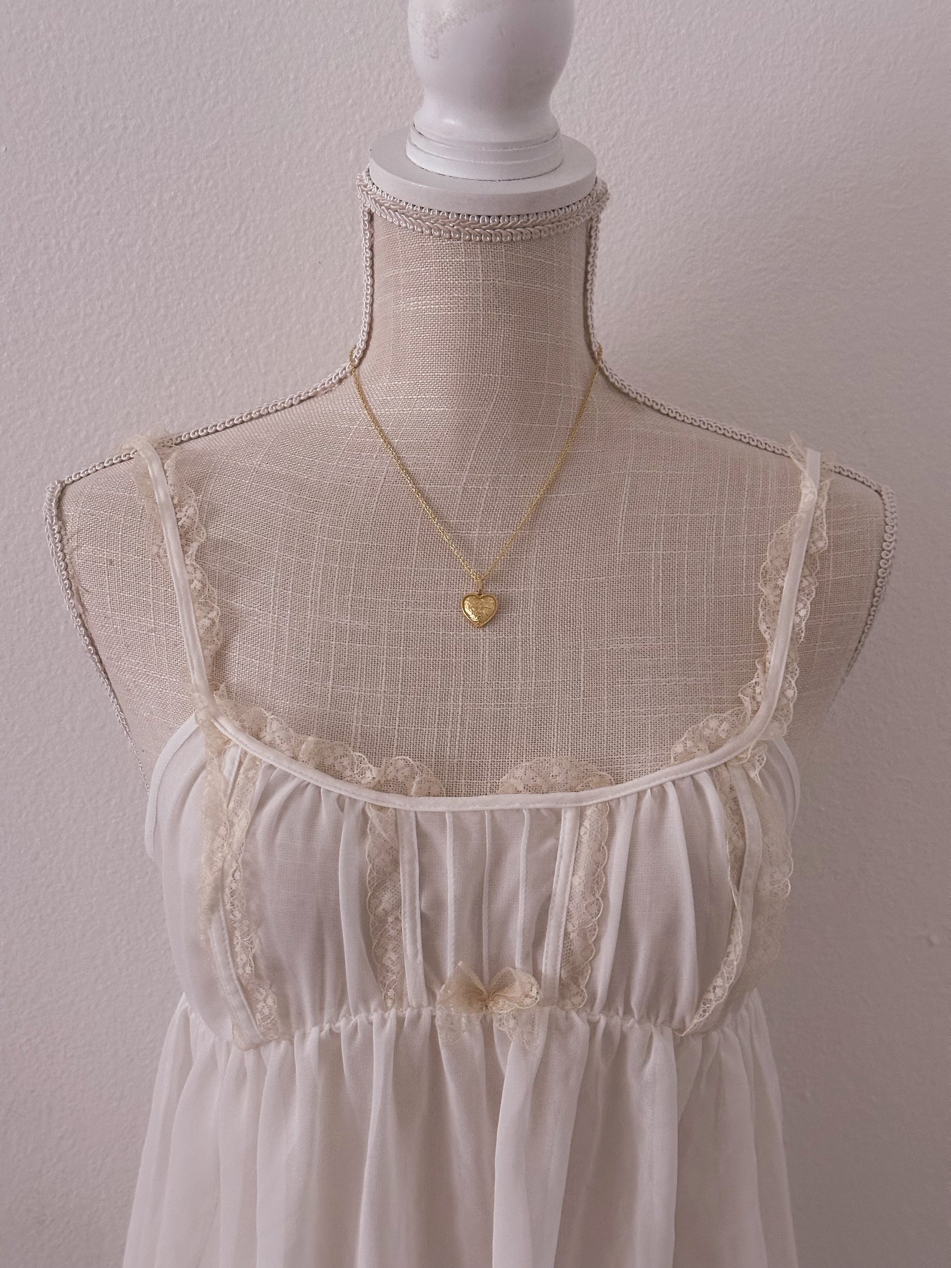 Victoria's Secret white milk made babydoll sheer cami top size: S