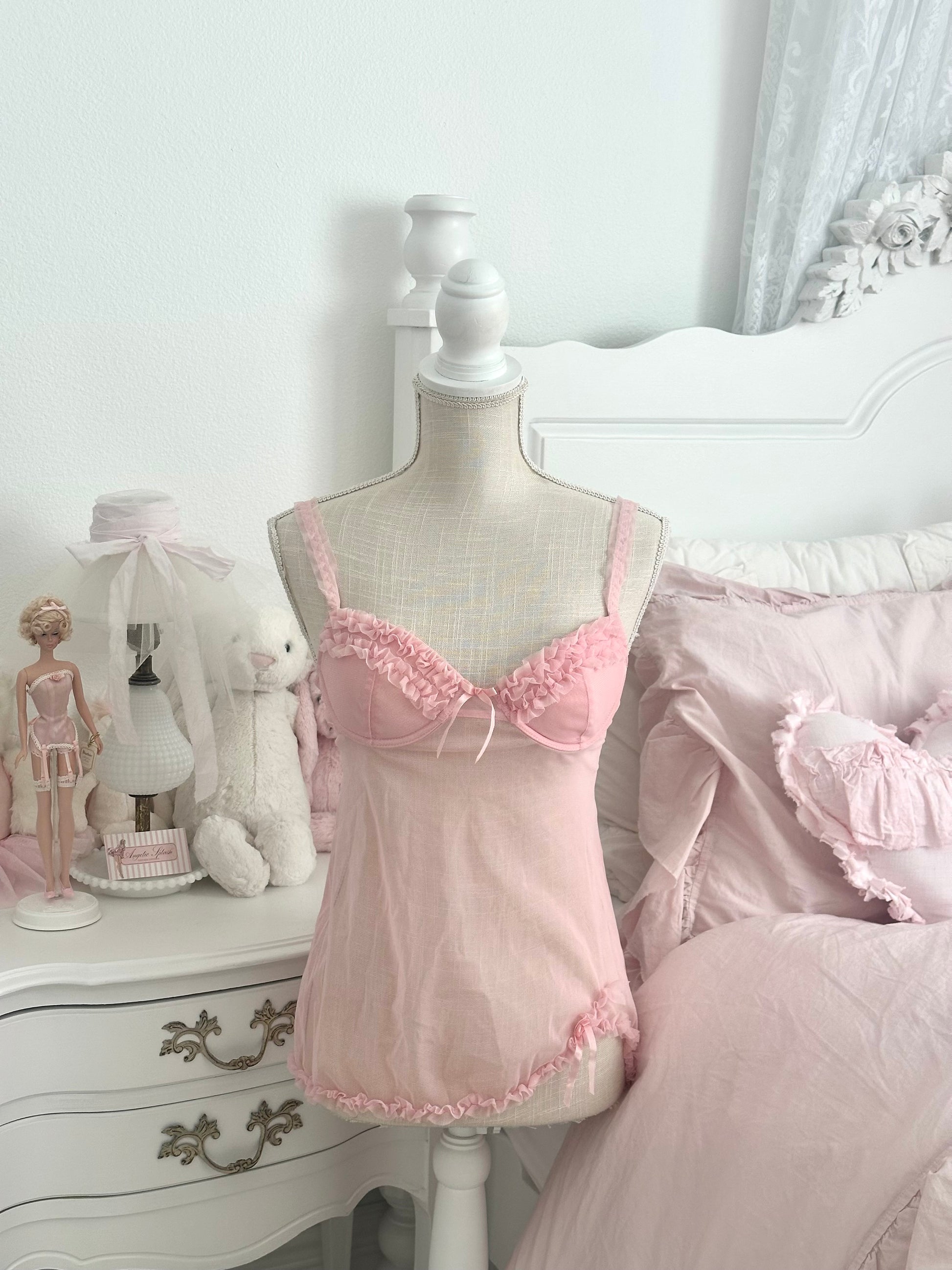 Pink Rampage Ballerina Ruffle Bustier Cami Top Size: M