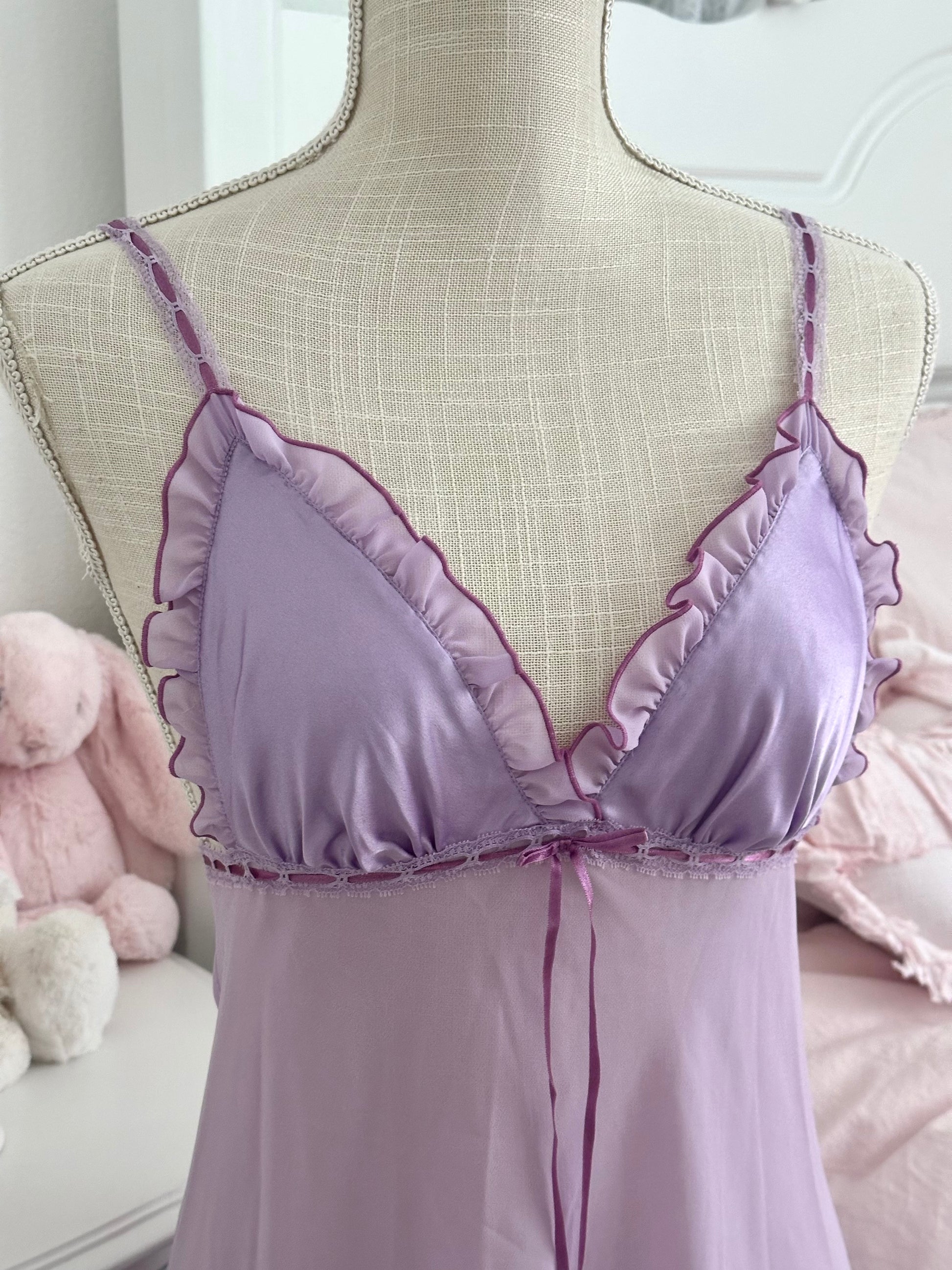 Vintage 2004 Victoria’s Secret Purple Sheer Slip Dress Size: XS
