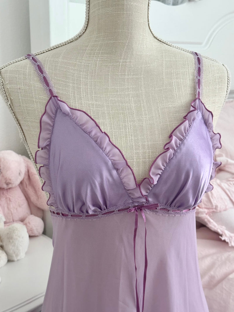 Vintage 2004 Victoria’s Secret Purple Sheer Slip Dress Size: XS