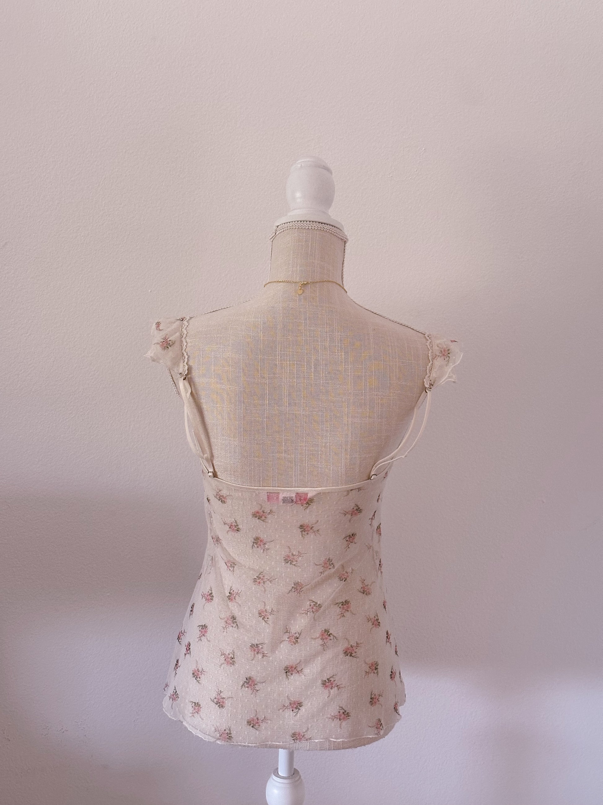 Victoria's Secret White floral Babydoll top size: S