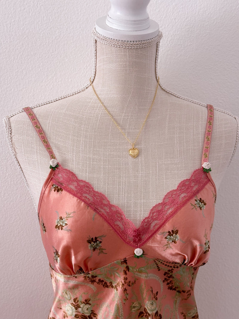 Vintage Victoria's Secret orange babydoll slip dress size: M