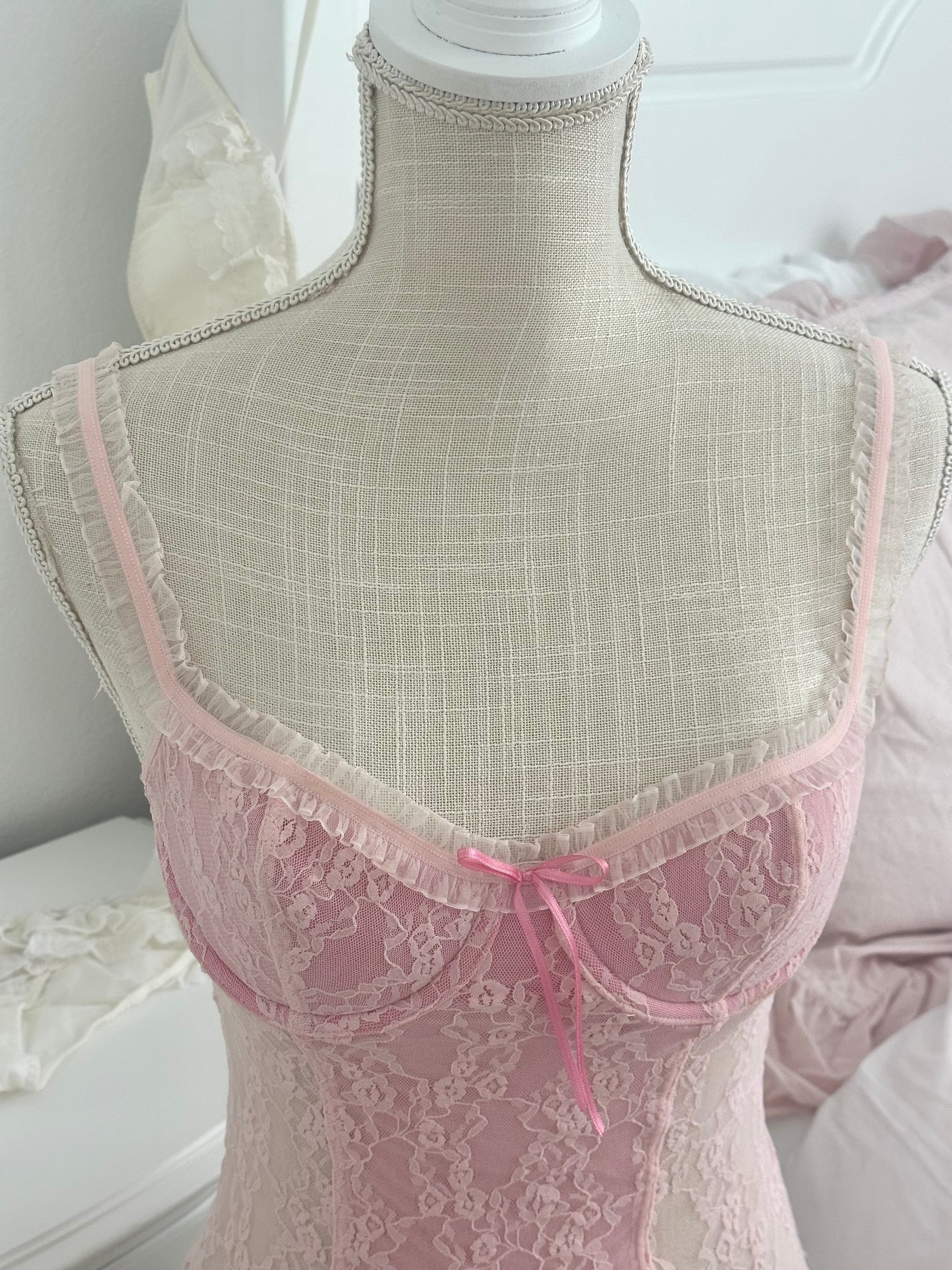 Vintage 2004 Victoria’s Secret Pink Bustier Cami Top Size: XS
