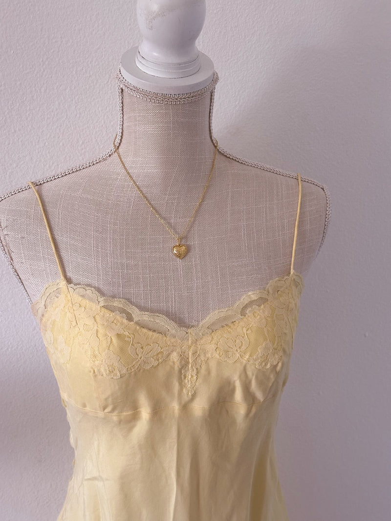 Vintage Victoria's Secret yellow babydoll slip dress size: XS