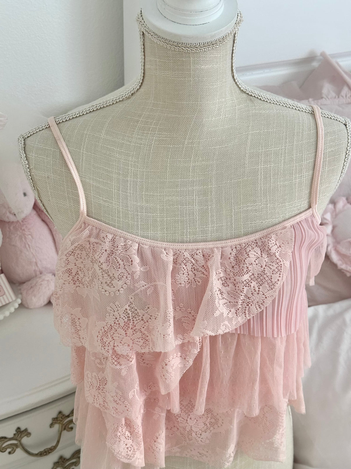 Vintage 2005 Victoria’s Secret Pink Shabby Chic Ruffle Top Size: M
