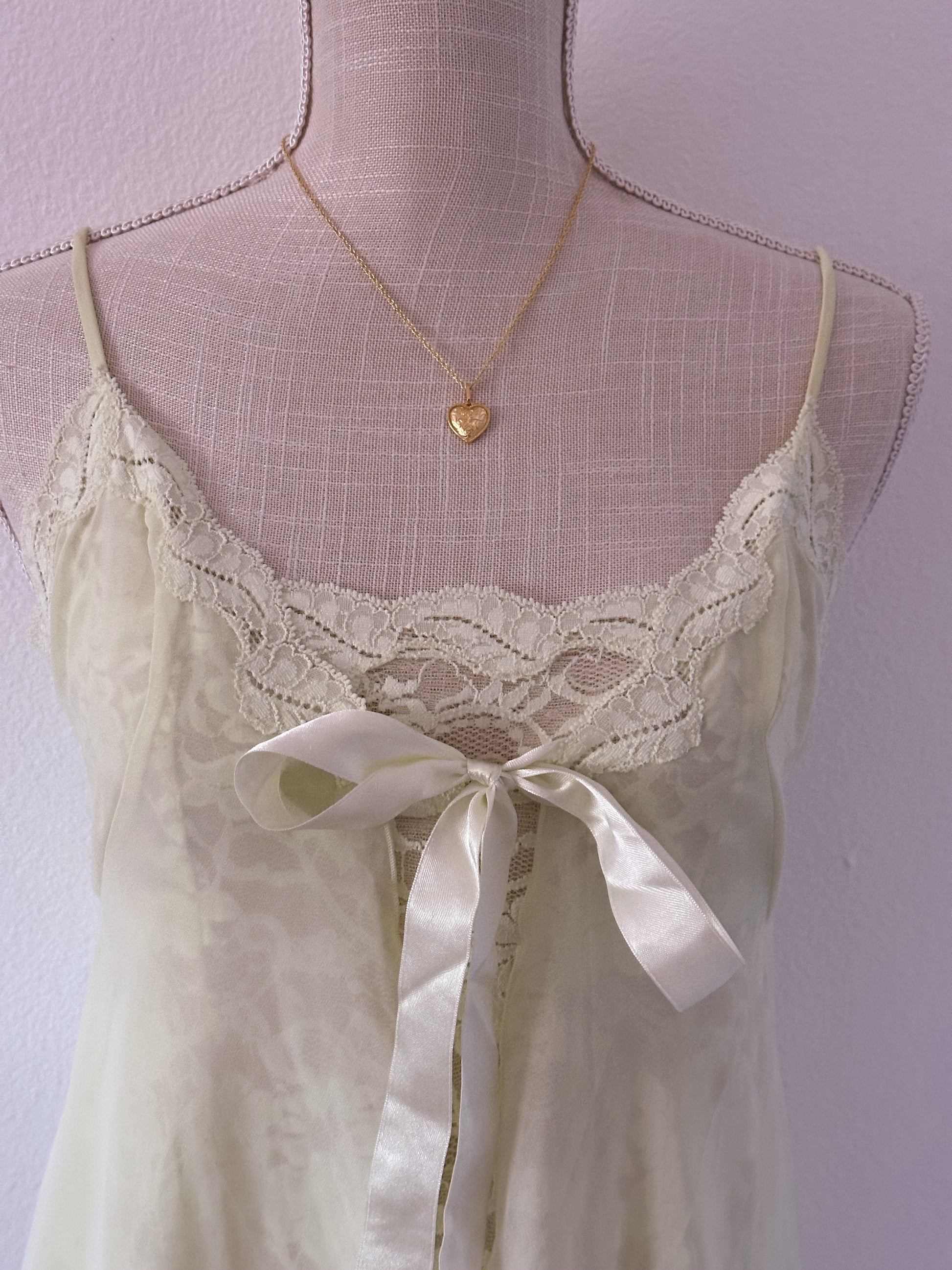 Vintage Victoria's Secret light green babydoll size: S￼