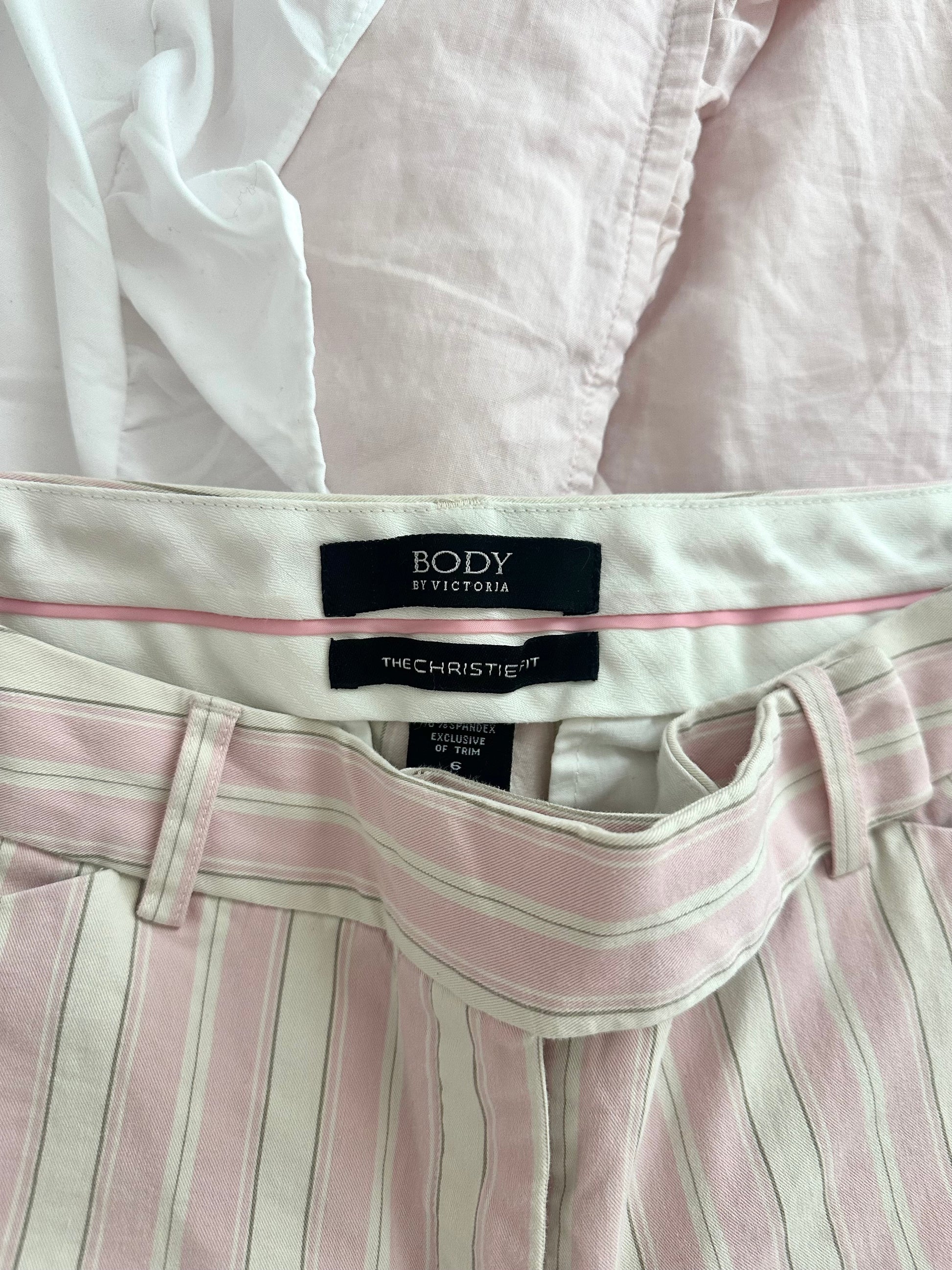 Vintage Victoria’s Secret Pink Striped Pants Size: 6 (Fits XS/S)