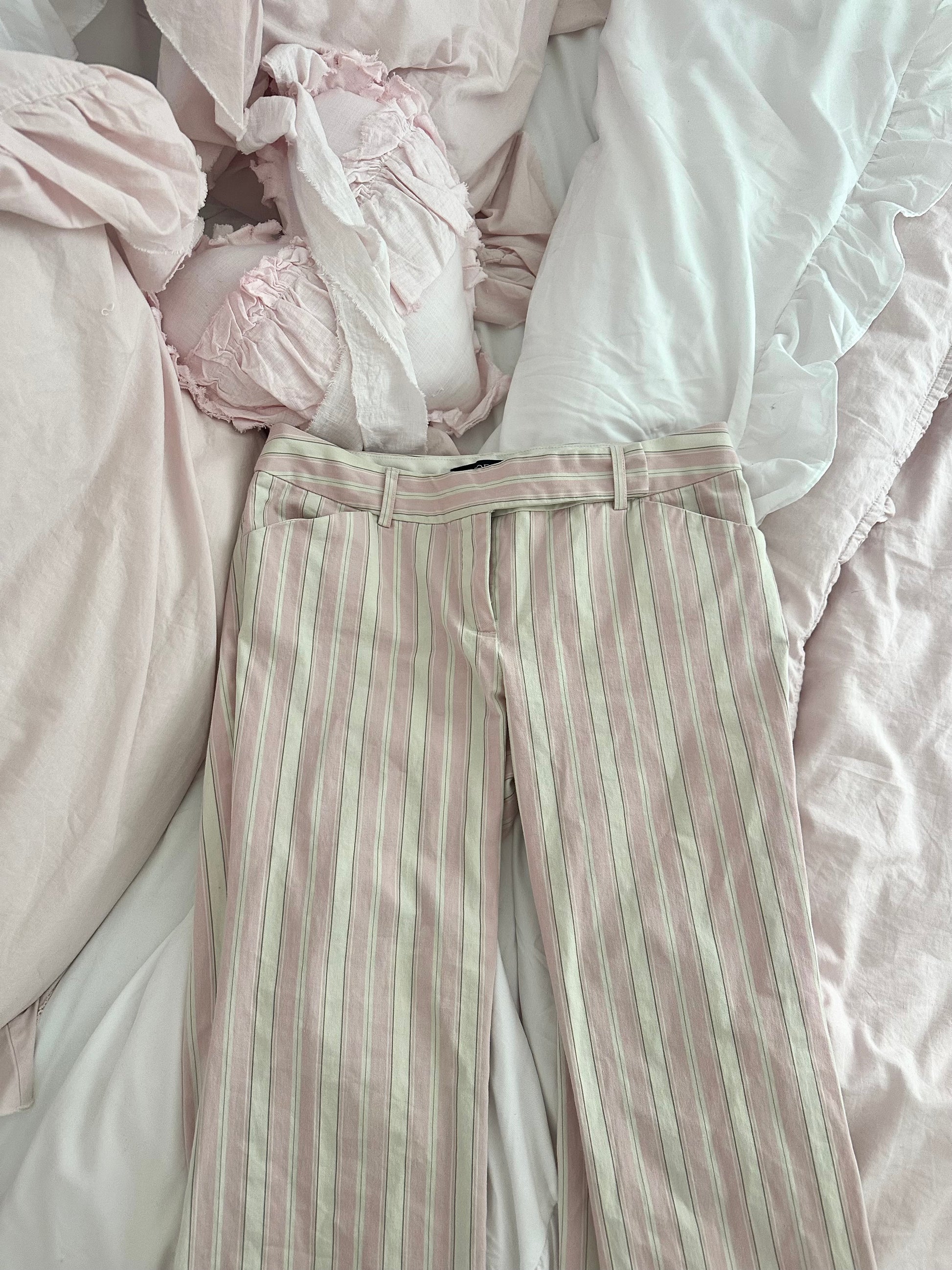 Vintage Victoria’s Secret Pink Striped Pants Size: 6 (Fits XS/S)