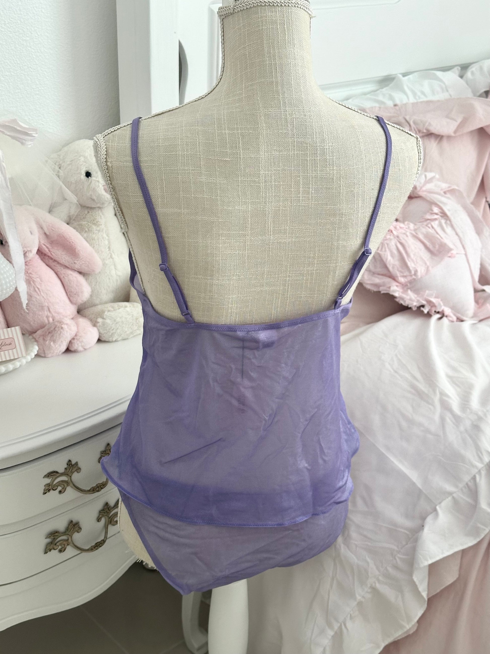 Vintage Victoria's Secret purple floral cami set size: L
