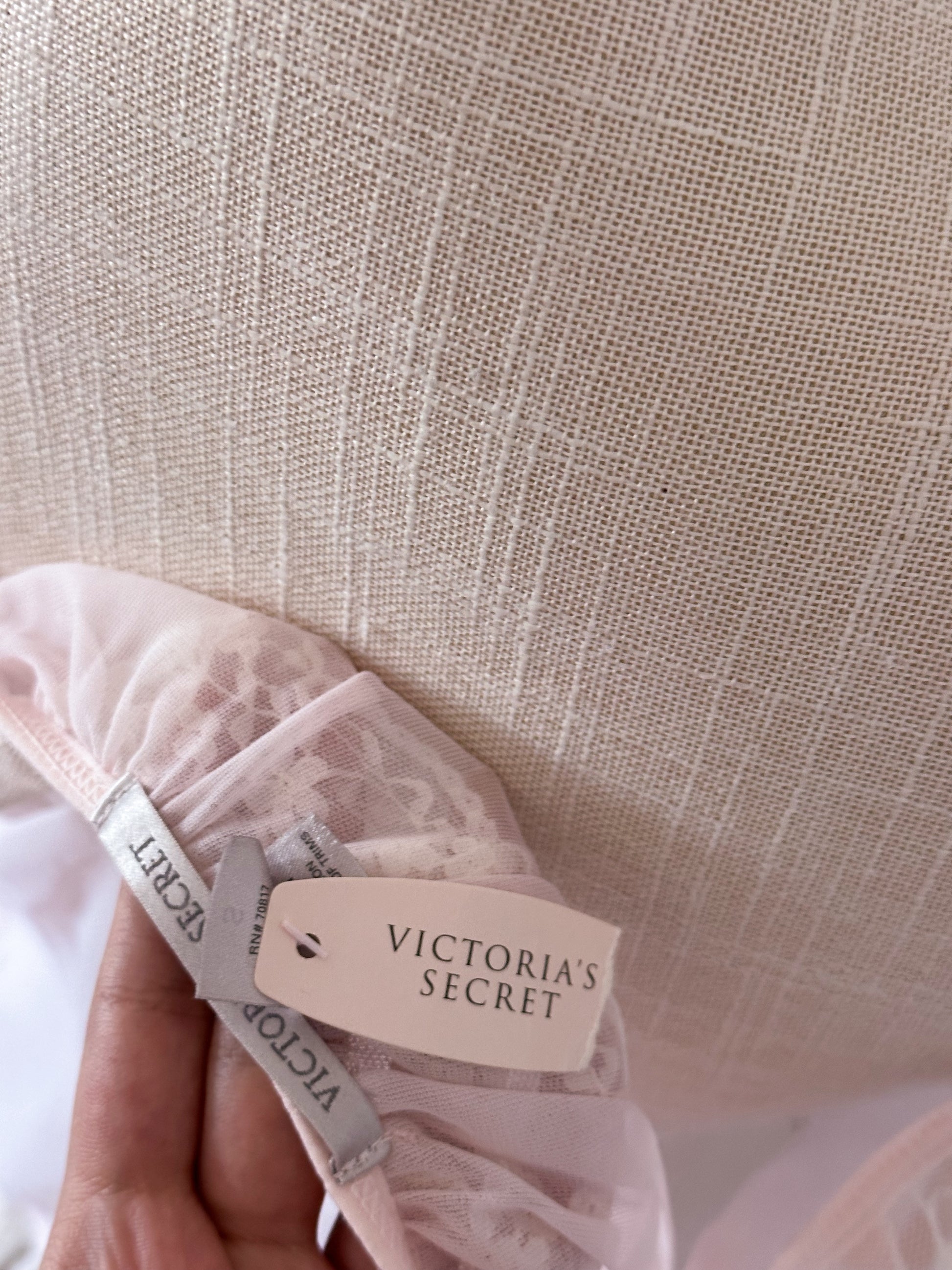 Victoria's Secret Vintage pink sheer babydoll top size: S