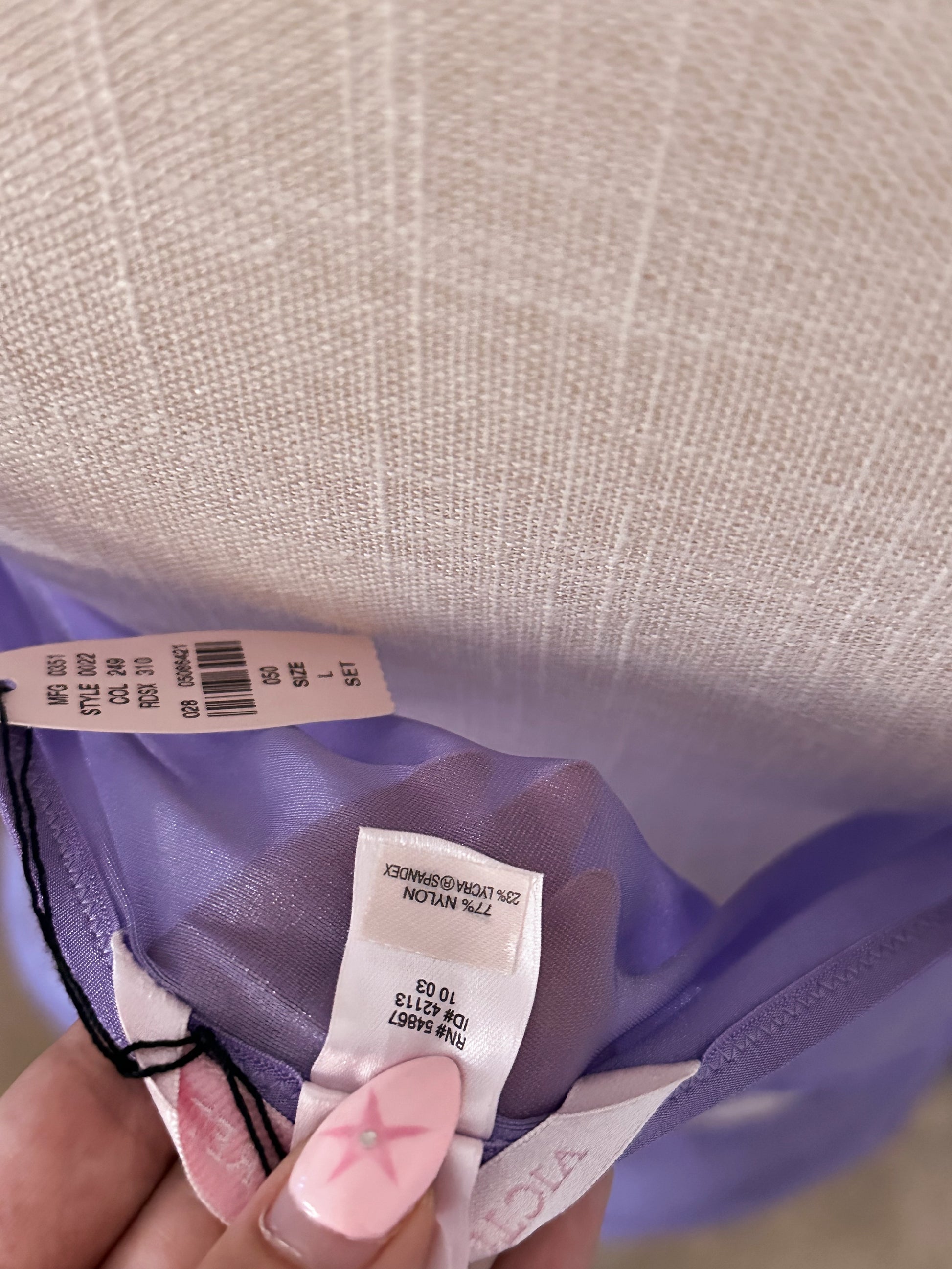 Vintage Victoria's Secret purple floral cami set size: L