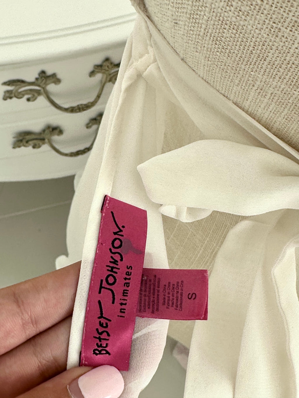 Vintage 2000s Betsey Johnson White Babydoll with Pink Bows Size: S