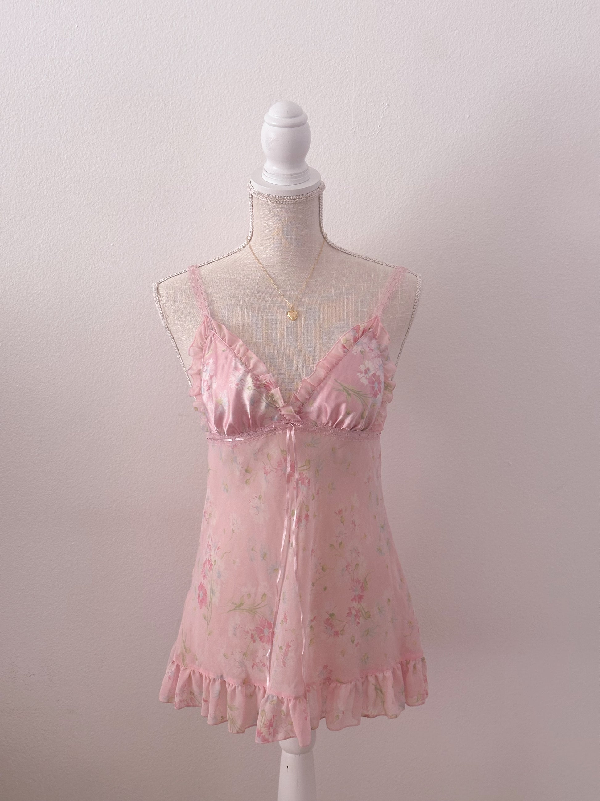 Vintage Victoria's Secret Pink Babydoll as seen on Maggie Lindemann size: XS