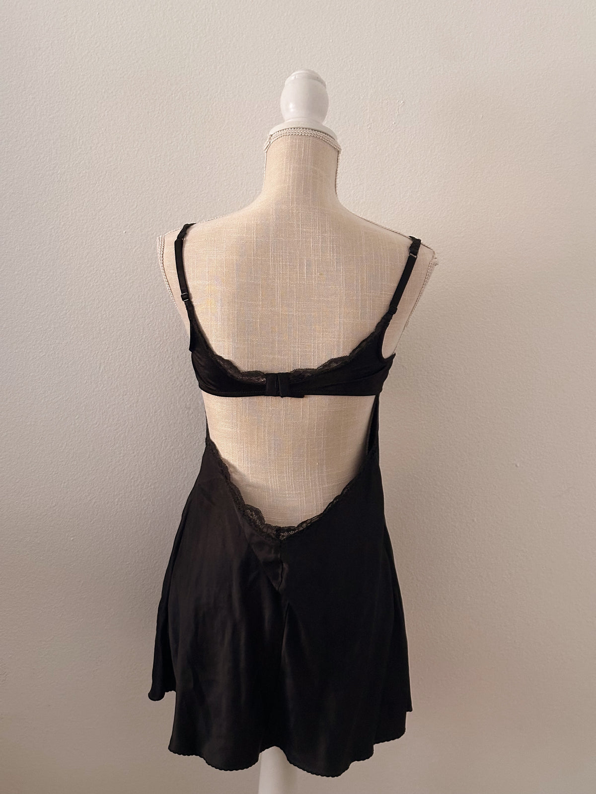 Victoria's Secret black Madison Beer slip dress