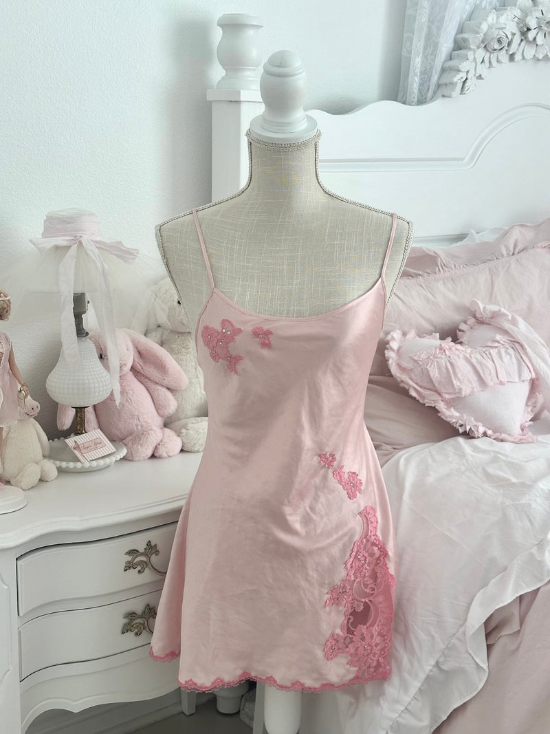 Vintage 2004 Victoria’s Secret Pink Satin Slip Dress Size: S