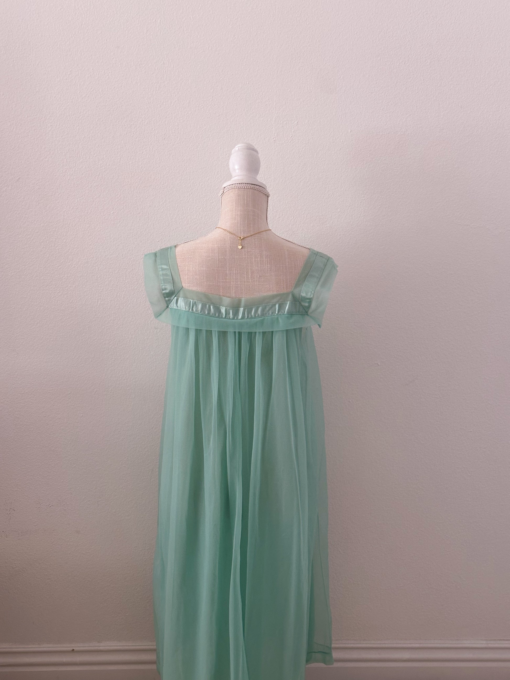 Vintage teal nightgown slip dress size: M
