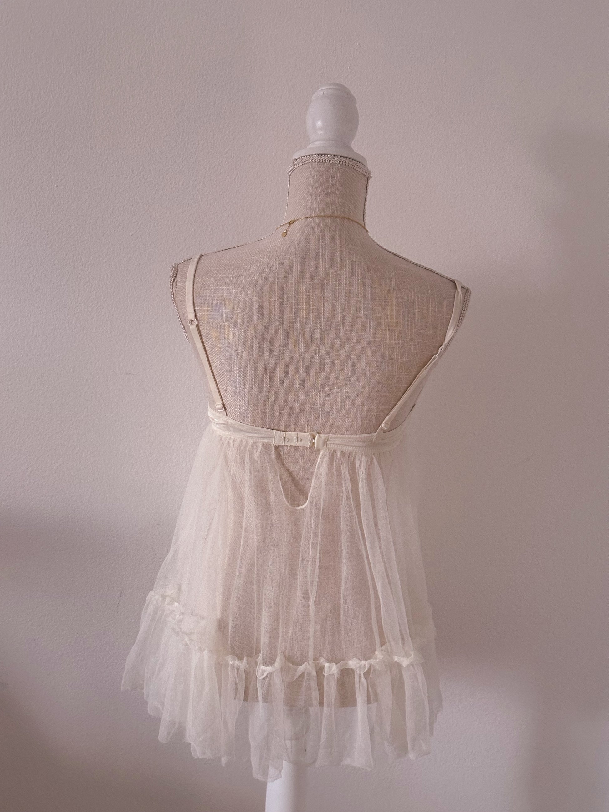 Victoria’s Secret Cream Lace Babydoll Size: 34B