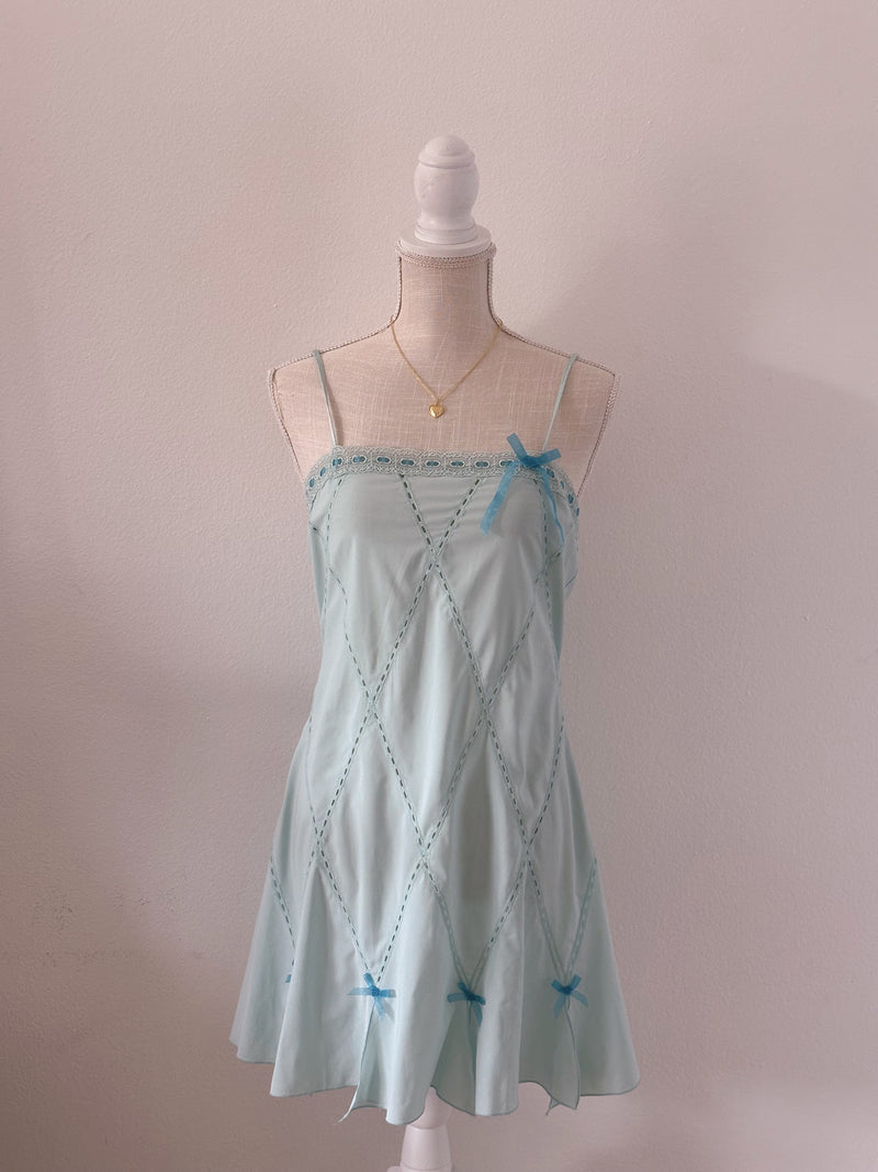 Vintage Victoria's Secret blue baby doll slip dress Size: M