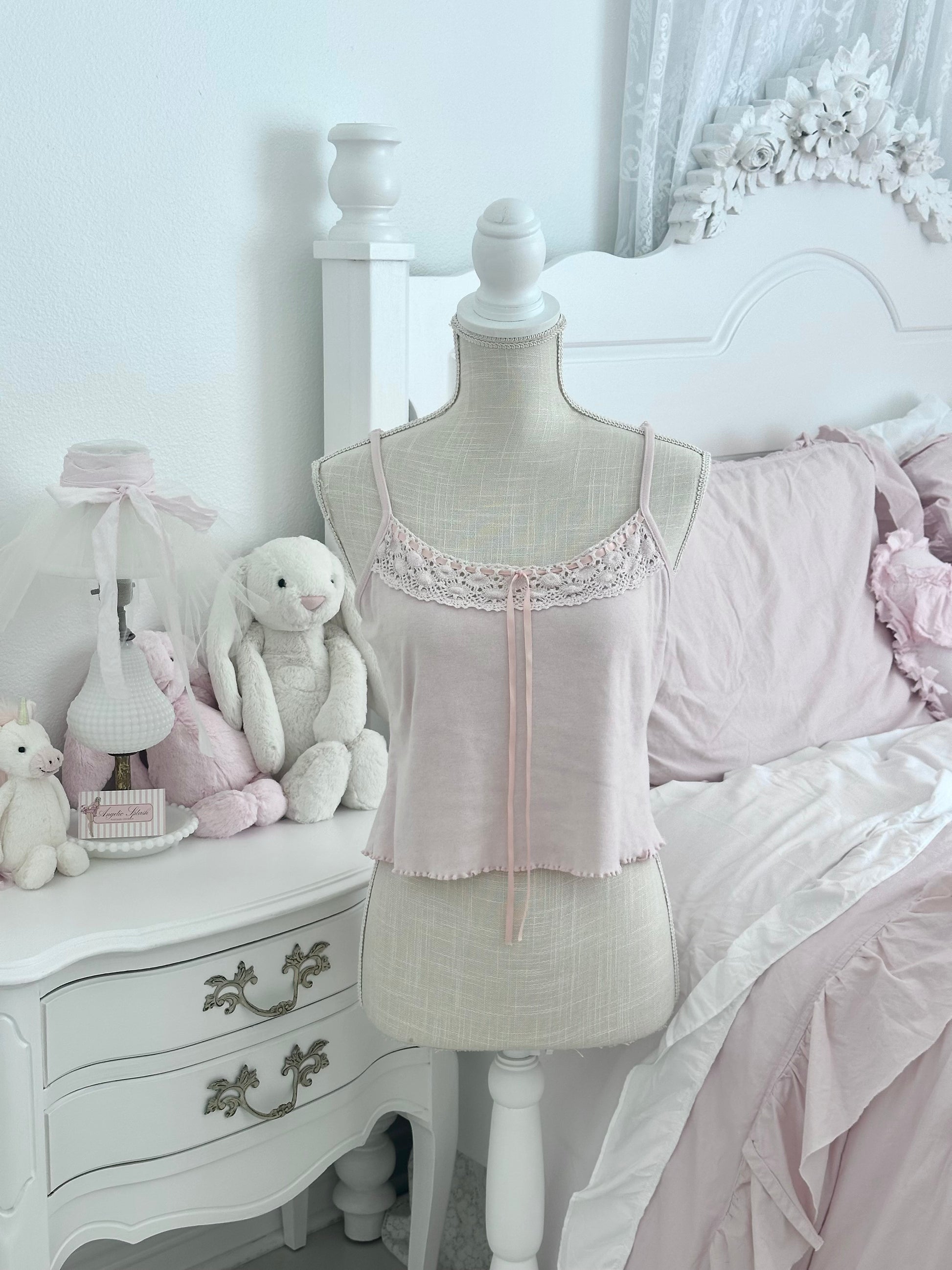Vintage 2002 Victoria’s Secret Faded Pink Ribbon Cami Top Size: S