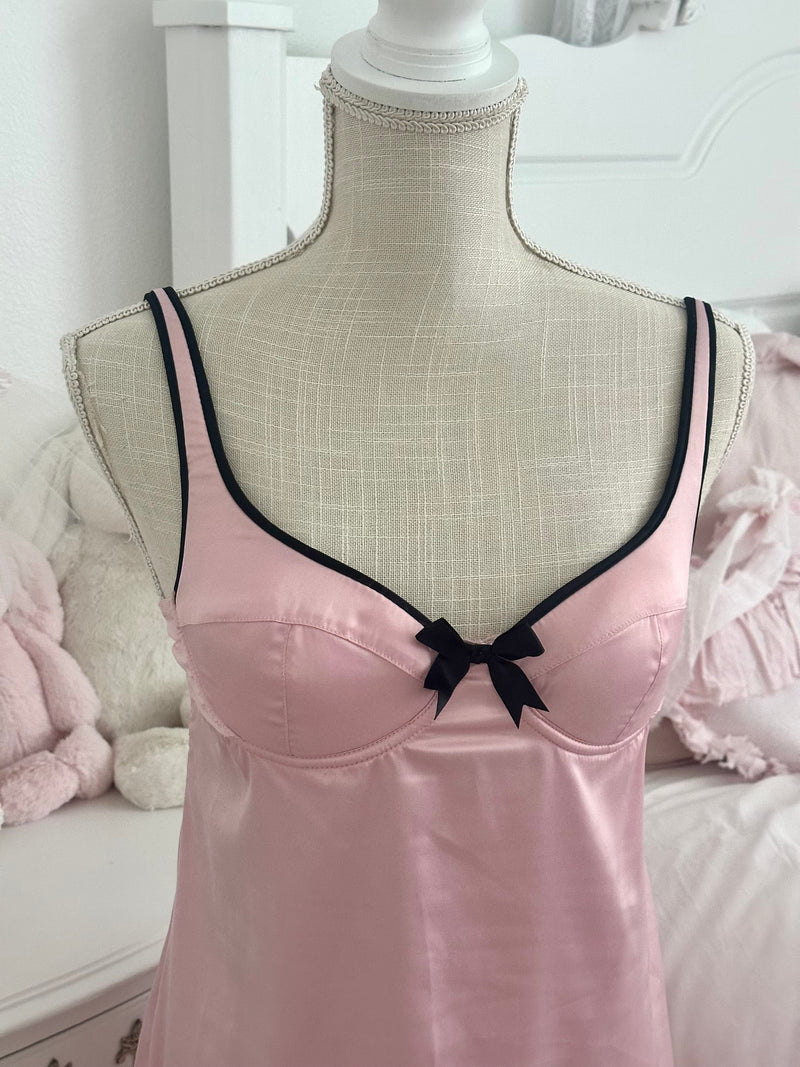 Vintage 2007 Victoria’s Secret Sexy Little Things Pink Babydoll Slip Dress Size: 34B