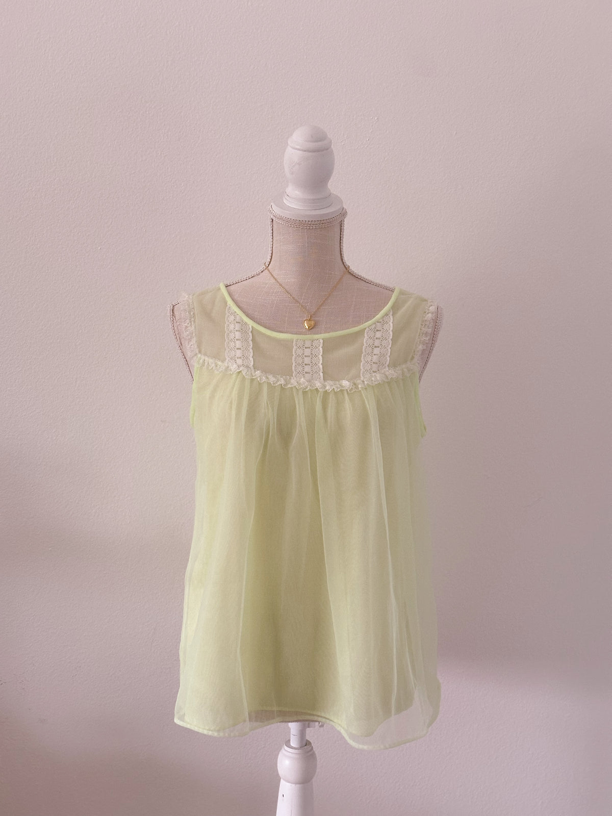 Vintage 1960s green babydoll Sabrina Inspired Size: M