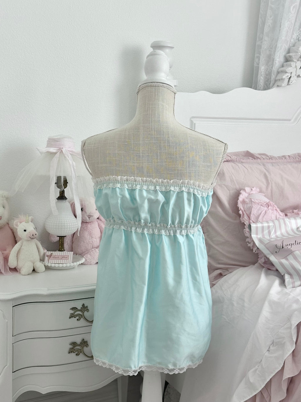 Vintage 1980s/90s Blue Babydoll Top Size: M (Tagged S)