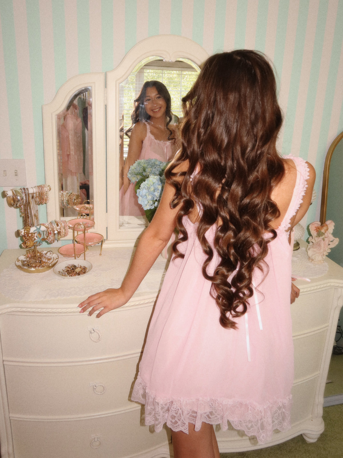 Heaven Sent Babydoll Mini Slip Dress