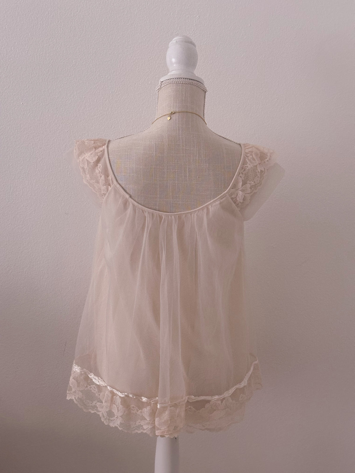 Vintage 1950s peignoir babydoll top size: M