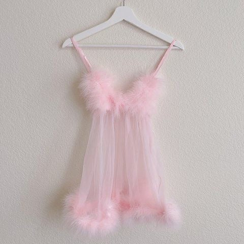 Vintage Fredrick's of Hollywood fembot pink lingerie babydoll size: one size