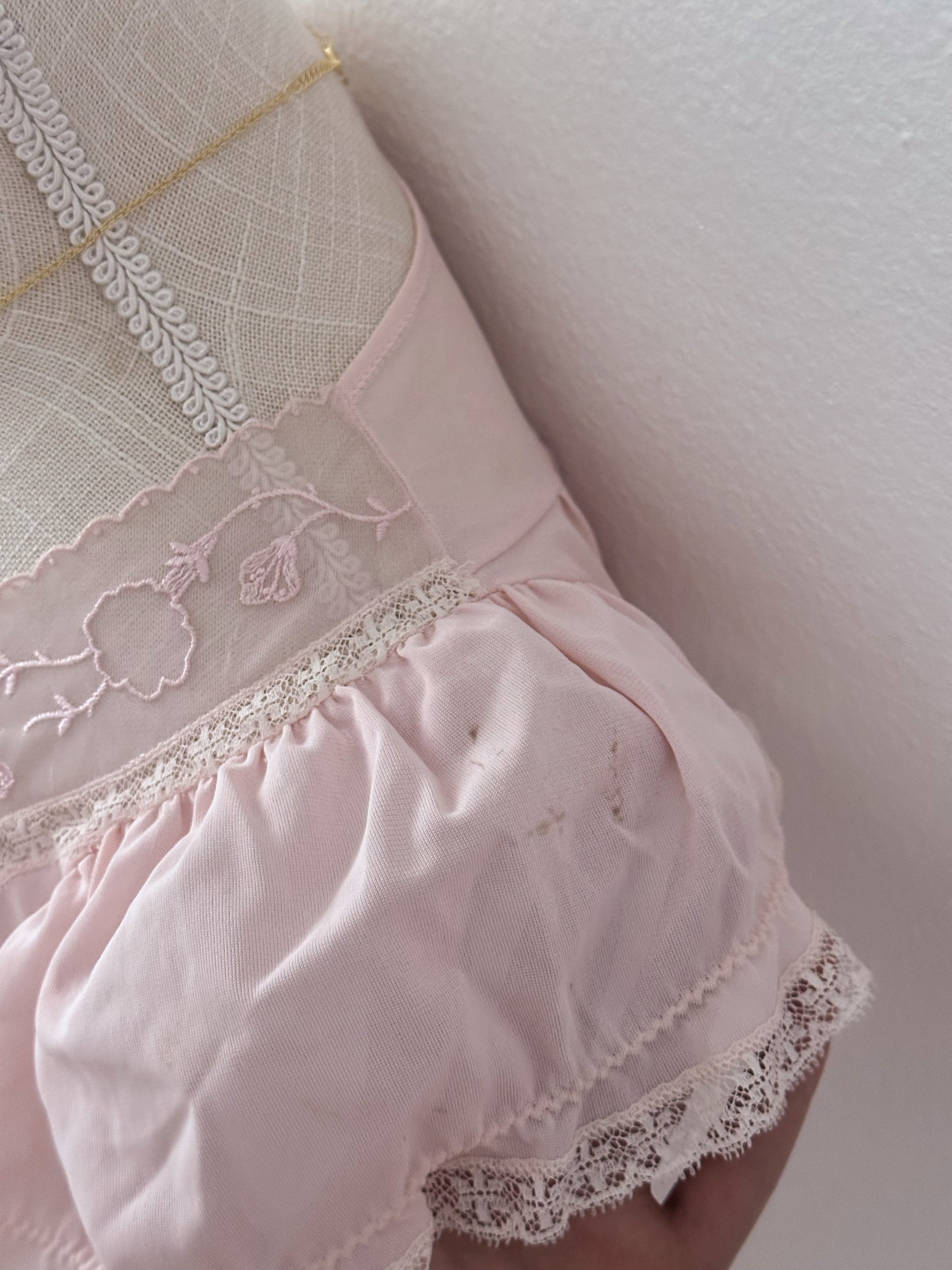 Vintage 1950s pink coquette babydoll Size: S