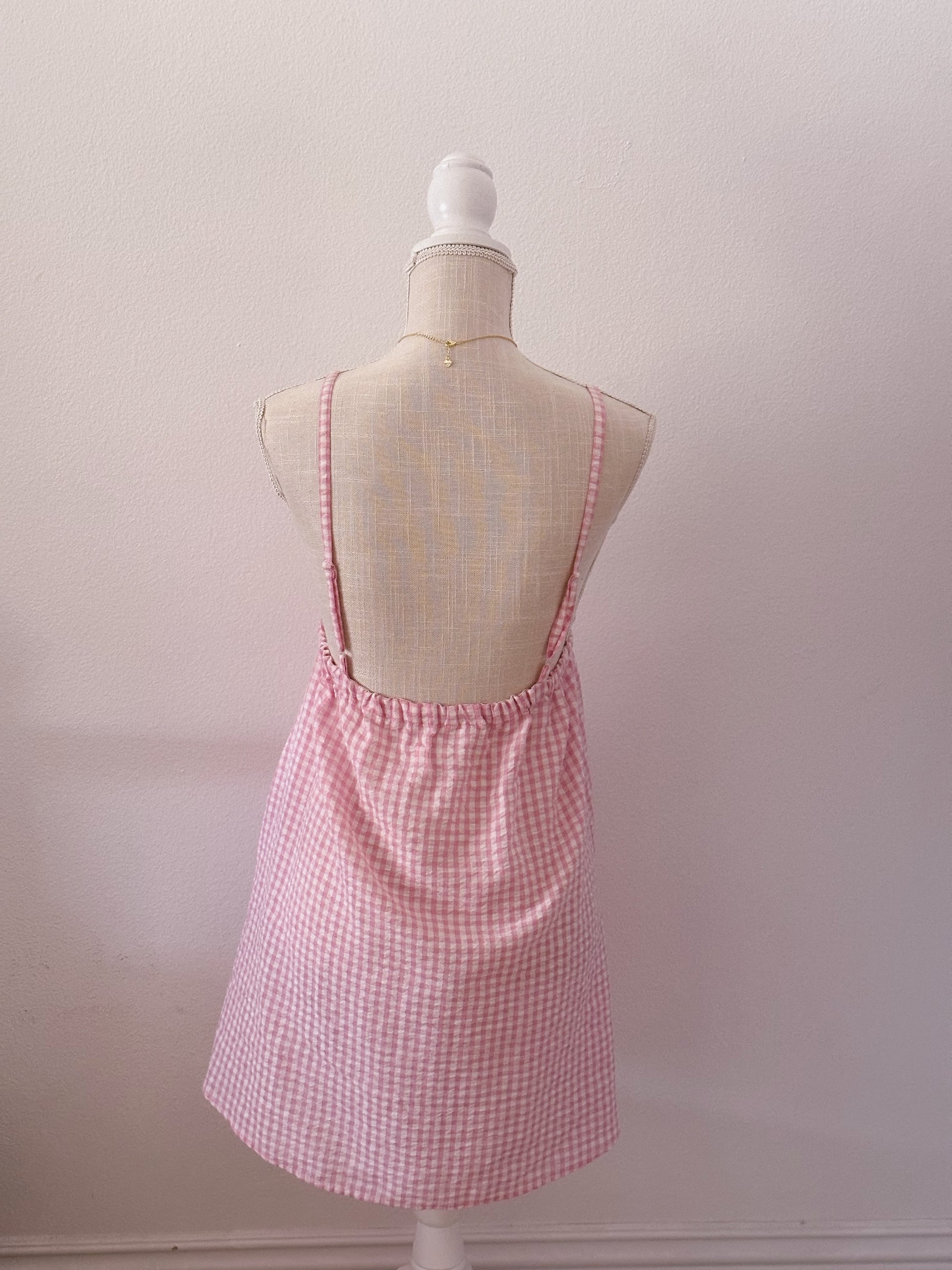 Vintage Victoria's Secret gingham babydoll slip dress size: S