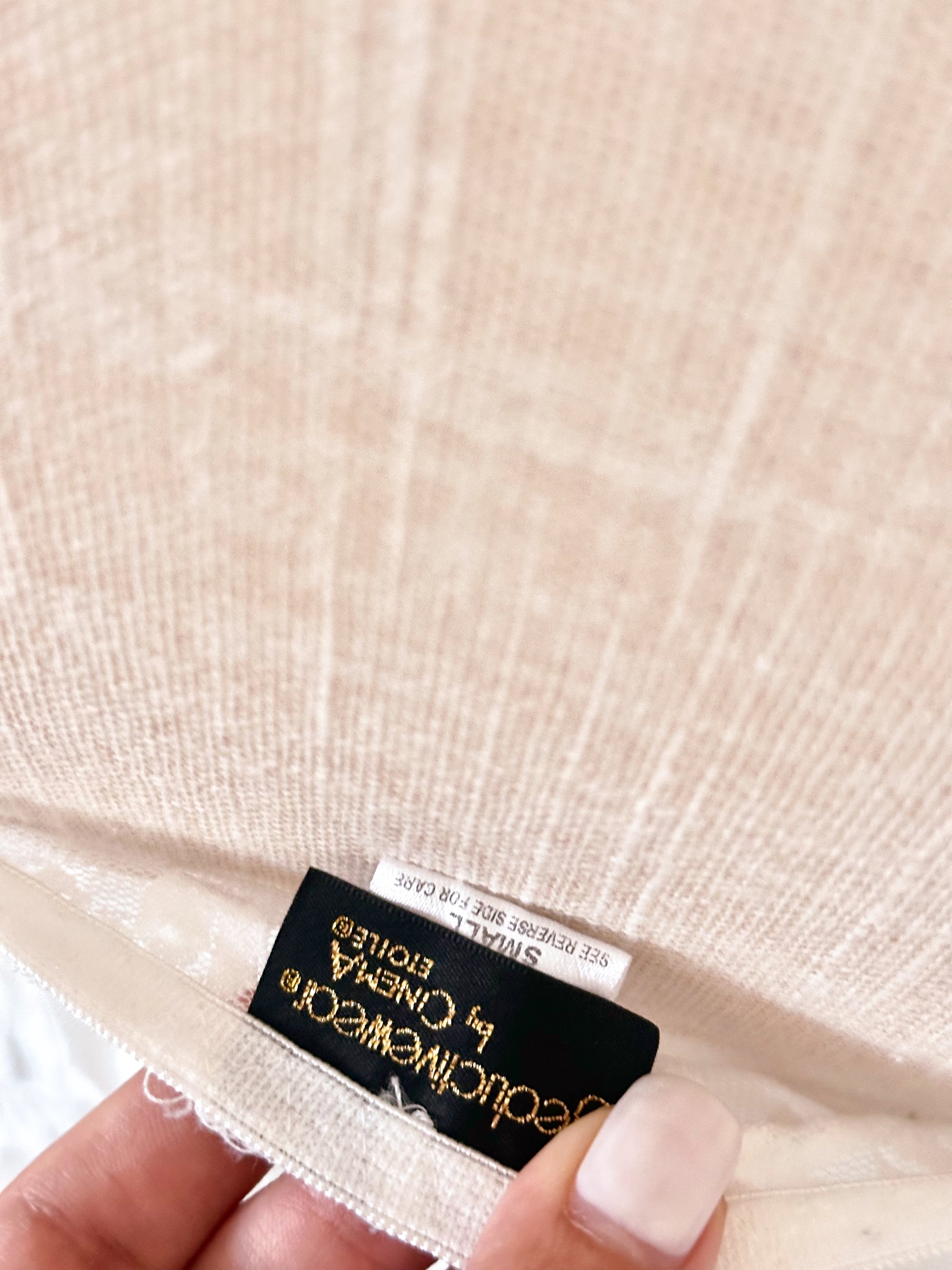 Vintage 1990s Cinema Etoile White Floral Sheer Babydoll Slip Dress Size: S