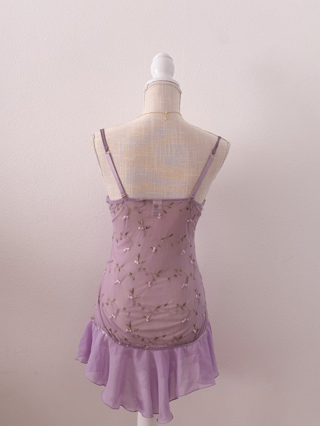 Vintage purple sheer Rapunzel slip dress size: S