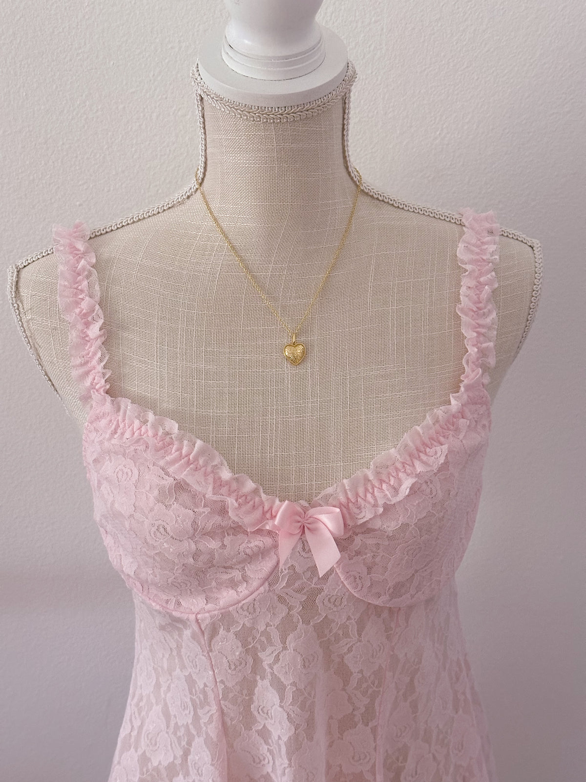 Vintage Madison Beer pink Babydoll slip dress size: S/M