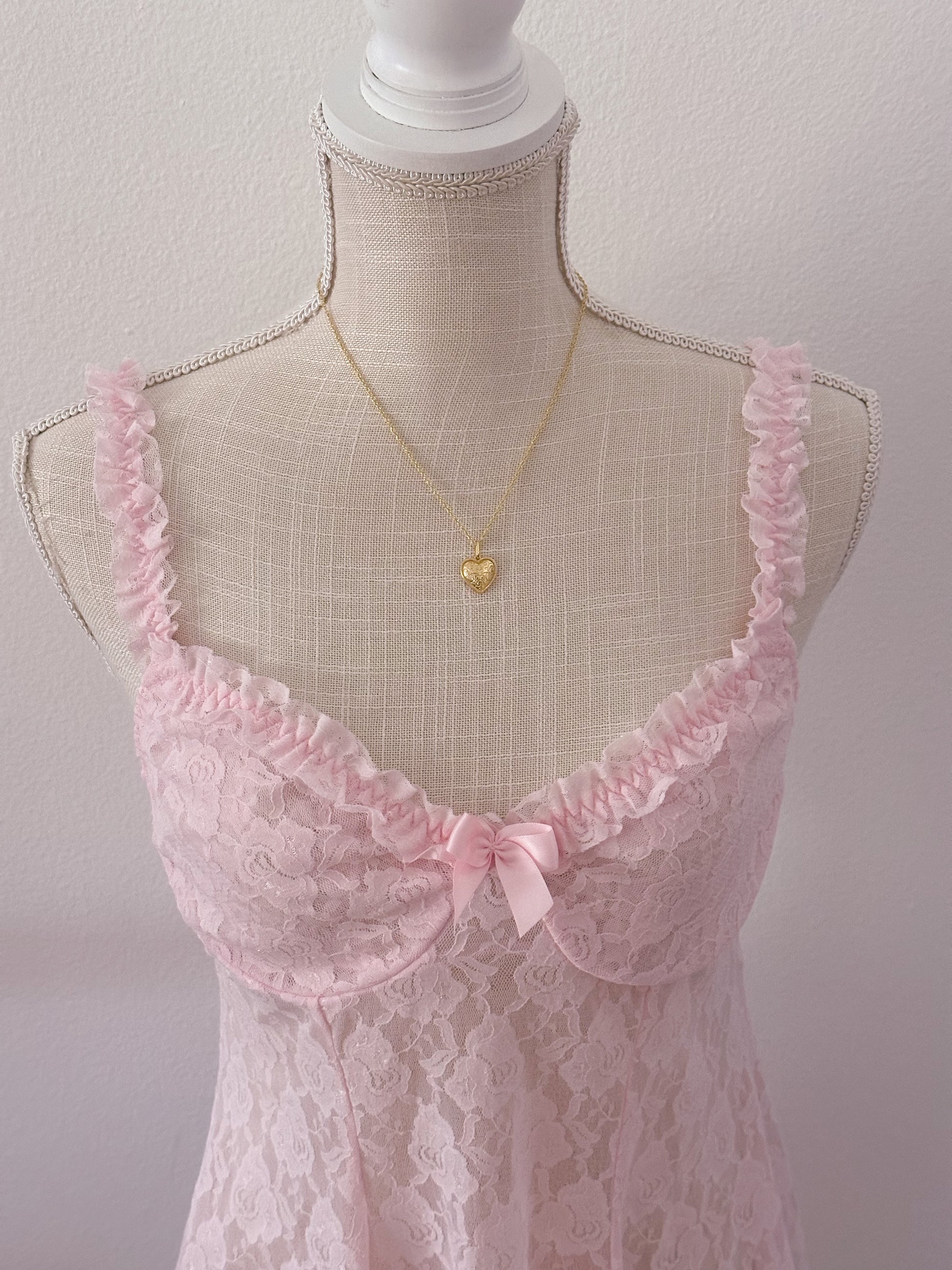 Vintage Madison Beer pink Babydoll slip dress size: S/M