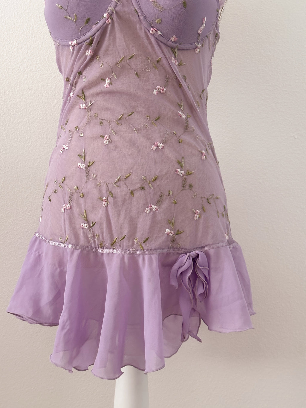 Vintage purple sheer Rapunzel slip dress size: S